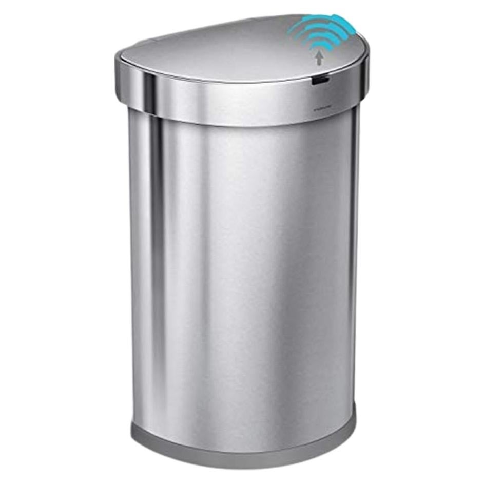 Papelera Automática Semirredonda 45L simplehuman Acero Inoxidable