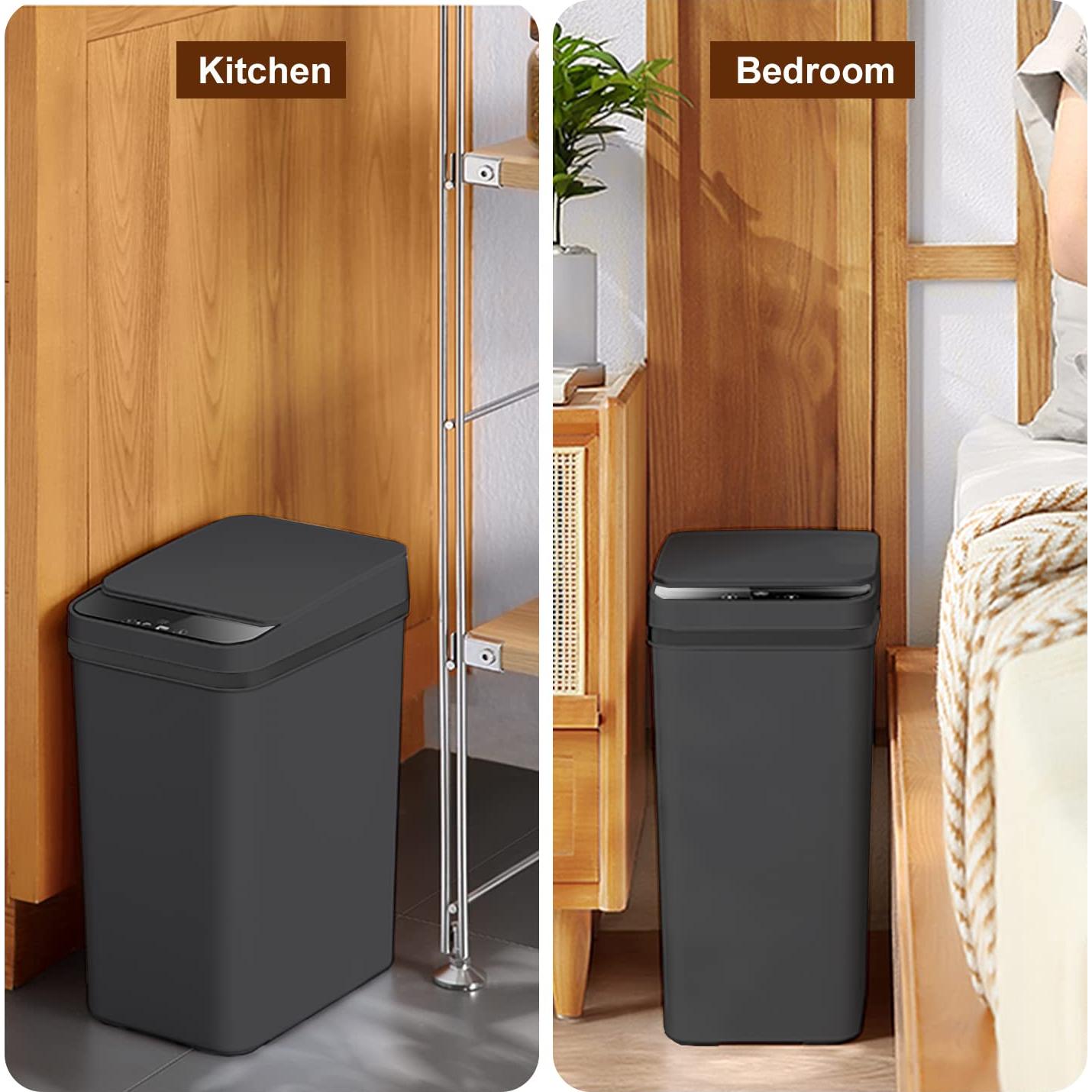 Basurero Inteligente Yatmung 9.5L Sin Contacto Negro