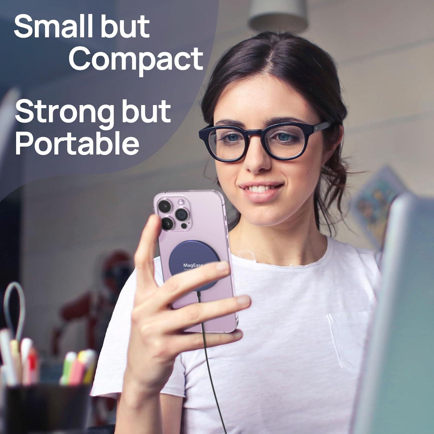 Cargador Inalámbrico MagEase 15W para iPhone 14/13/12 Azul