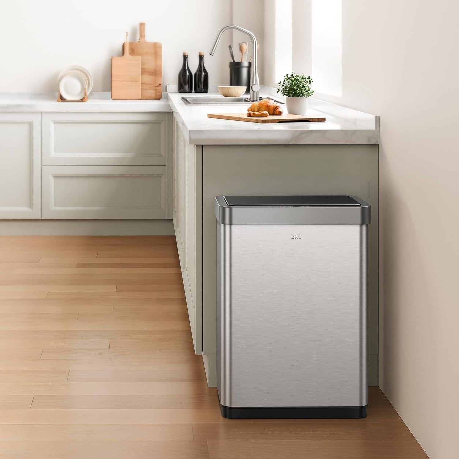 Basurero Sin Contacto EKO Mirage-X 47L Acero Inoxidable