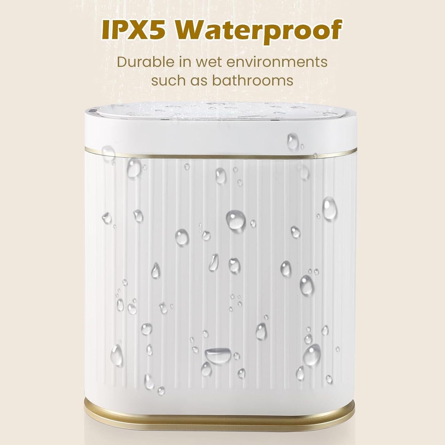 Cesto de Basura Automático Syncvibe 7.5L con Sensor Dorado