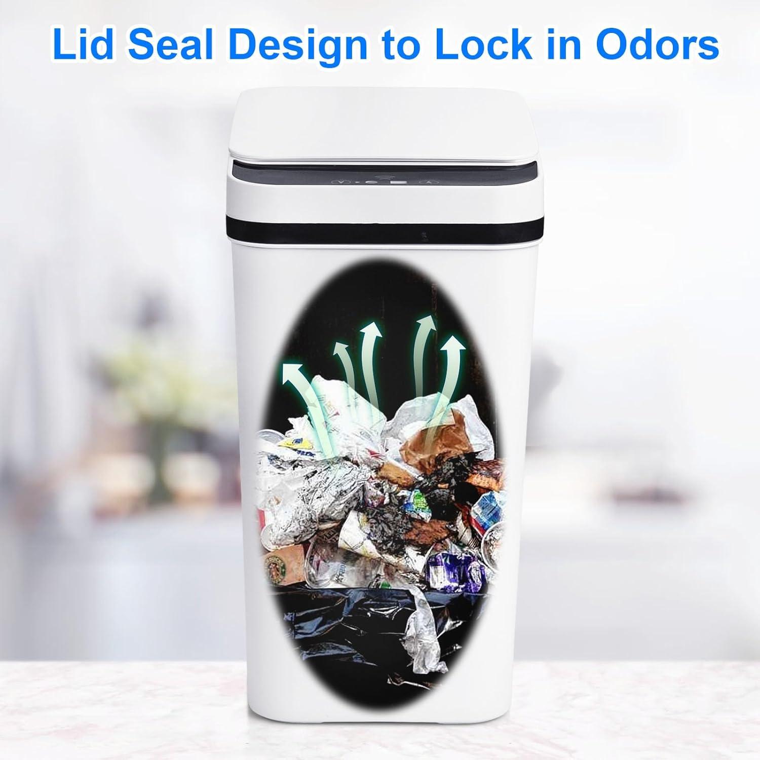 Cubo de Basura Inteligente Anborry 2.2 Galones Blanco - Paquete de 2