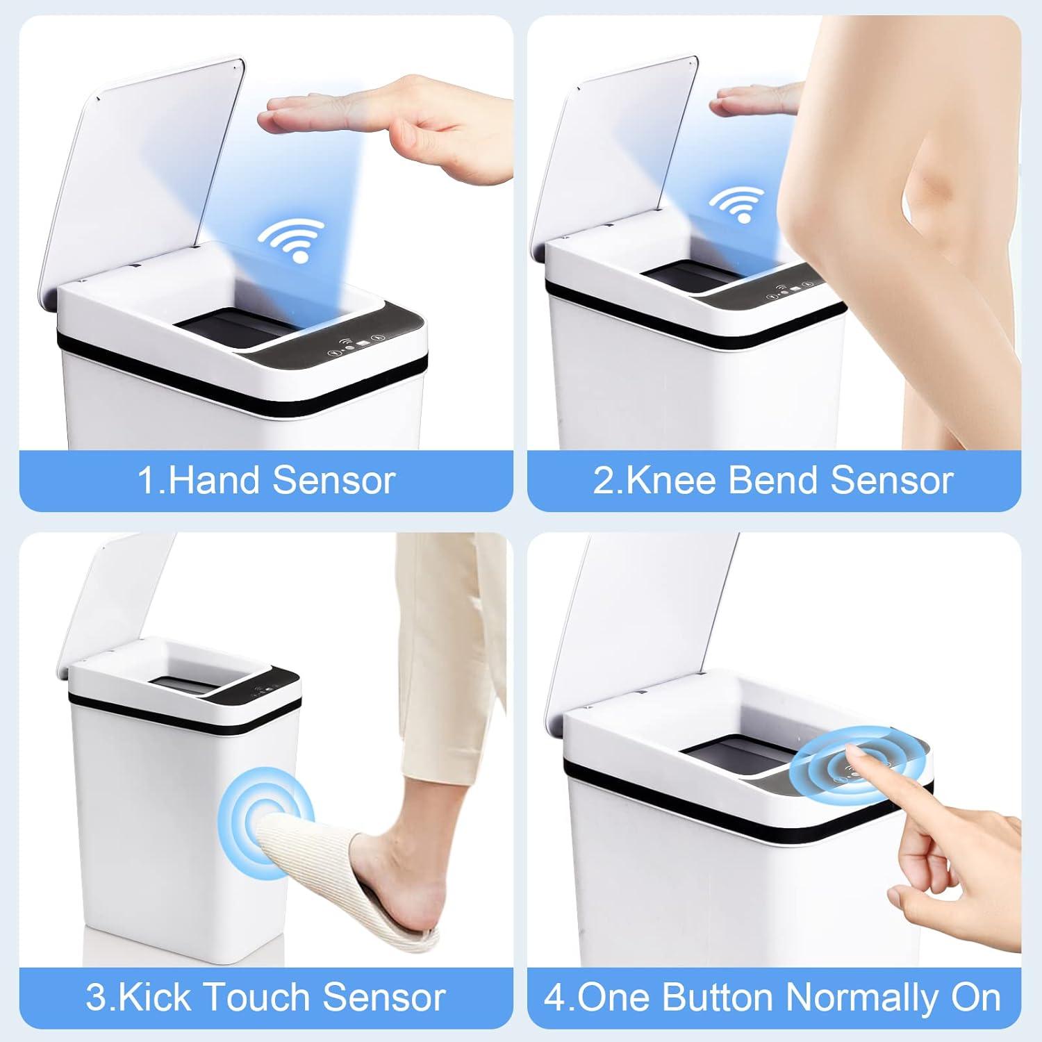 Cubo de Basura Inteligente Anborry 2.2 Galones Blanco - Paquete de 2