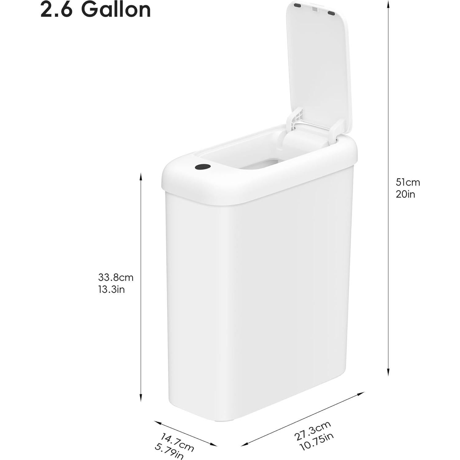 Basurero Automático EKO 10L Blanco con Sensor de Movimiento