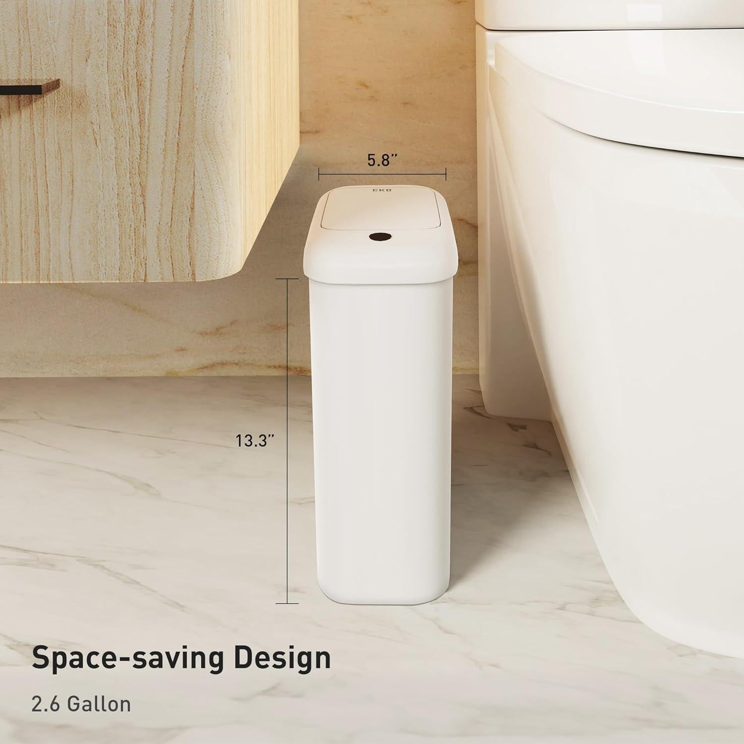 Basurero Automático EKO 10L Blanco con Sensor de Movimiento