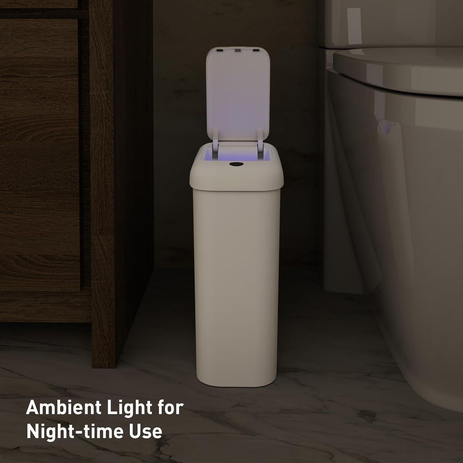 Basurero Automático EKO 10L Blanco con Sensor de Movimiento