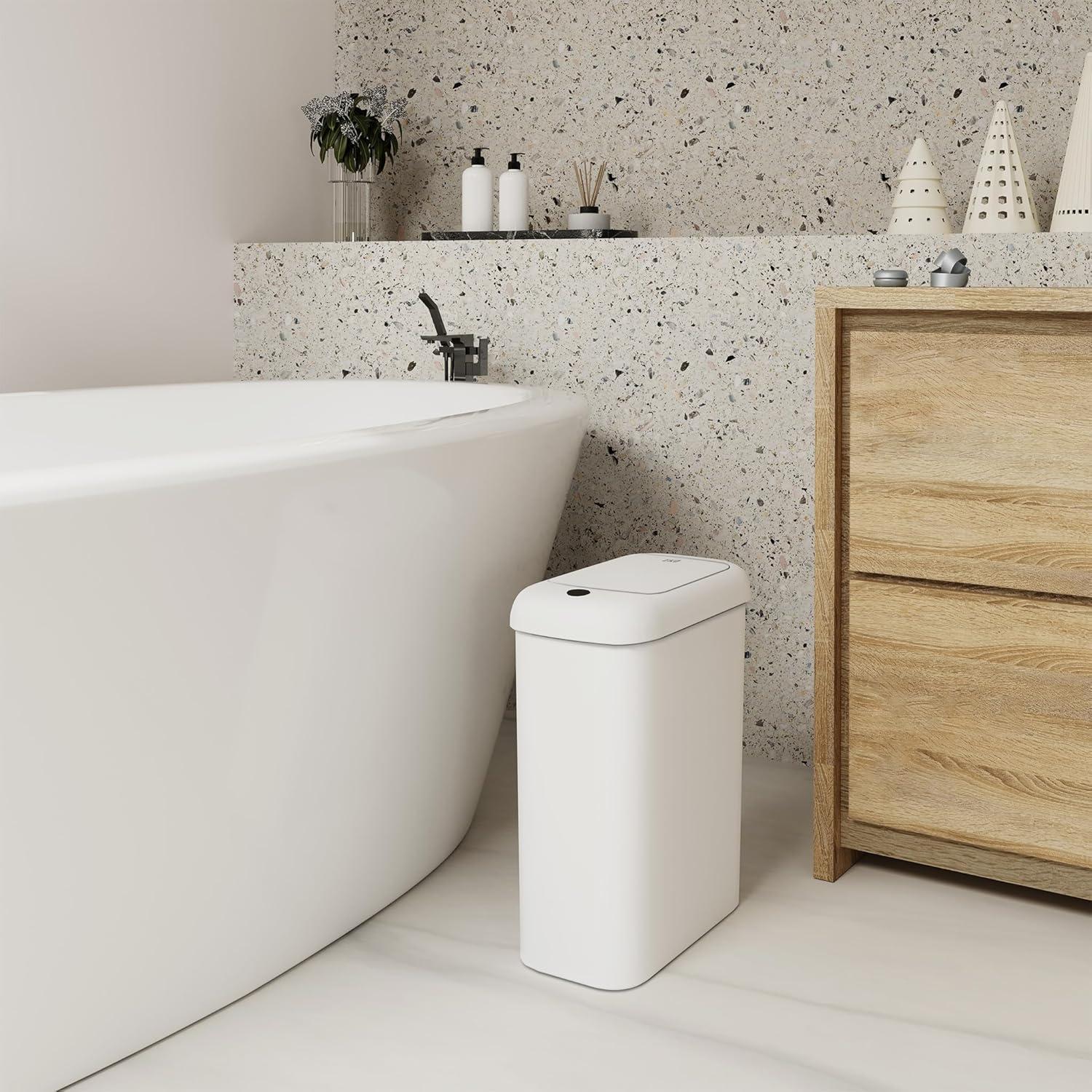 Basurero Automático EKO 10L Blanco con Sensor de Movimiento