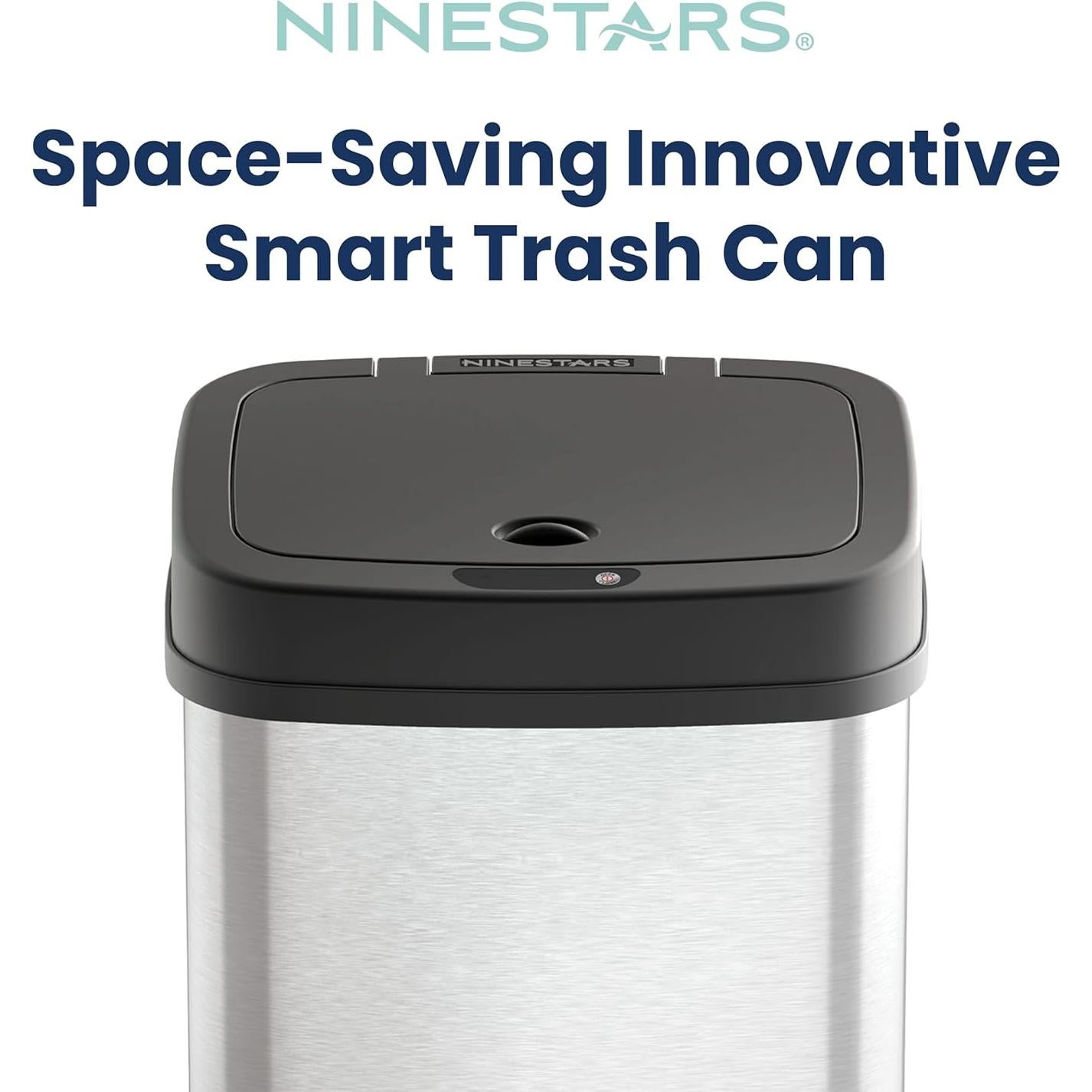 Basurero Automático Ninestars DZT-12-5 12L Inoxidable Negro