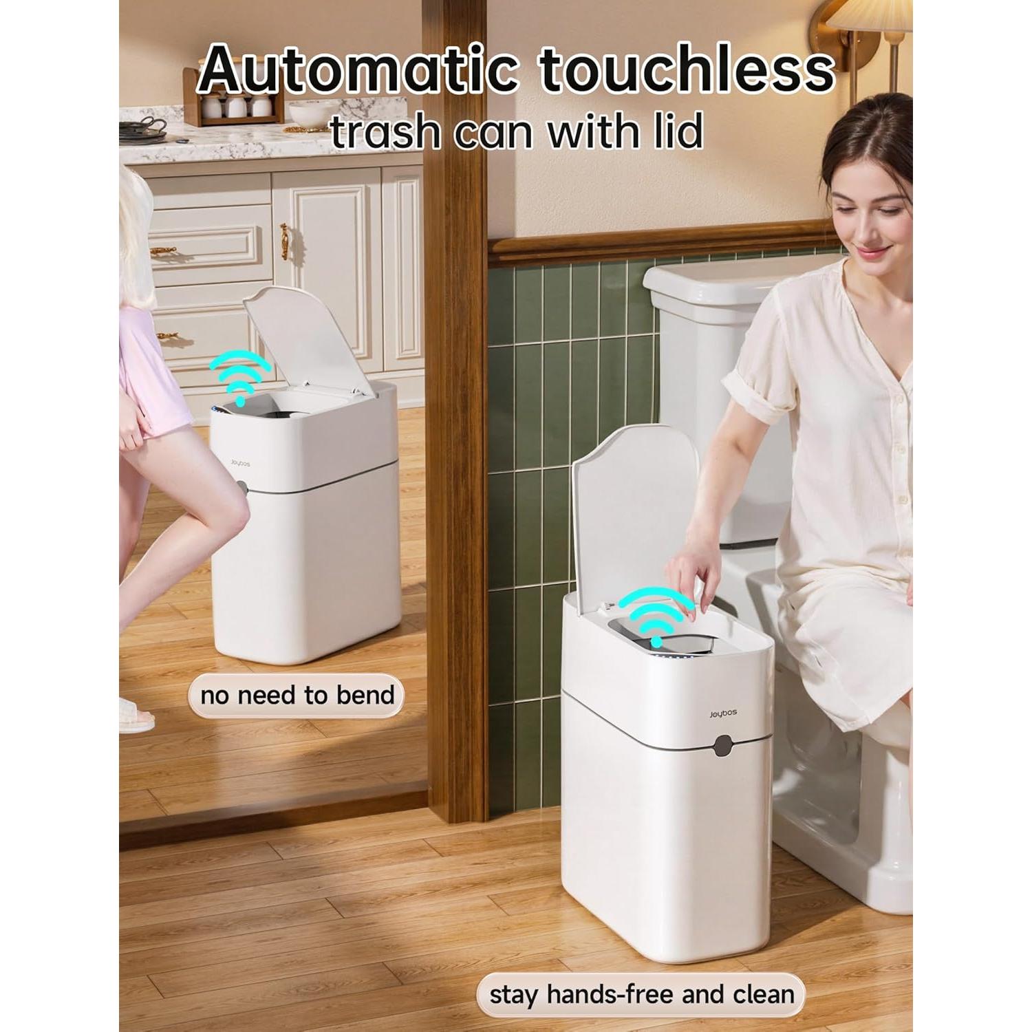 Basurero Automático Sin Contacto CTIME 11.36L Blanco