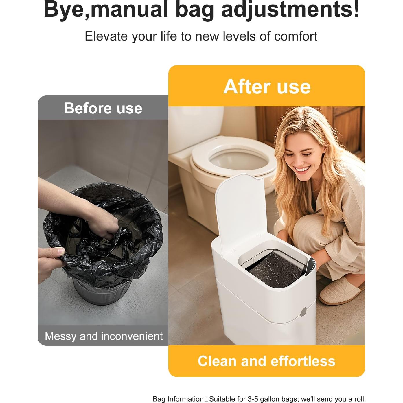 Basurero Automático Sin Contacto CTIME 11.36L Blanco