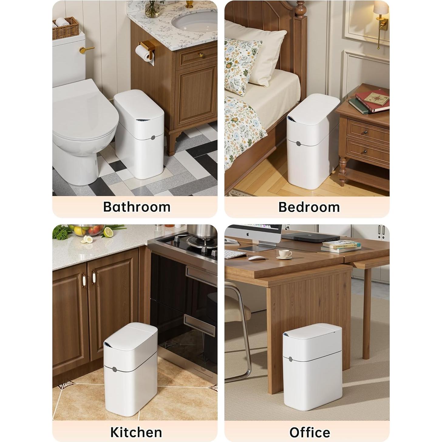 Basurero Automático Sin Contacto CTIME 11.36L Blanco