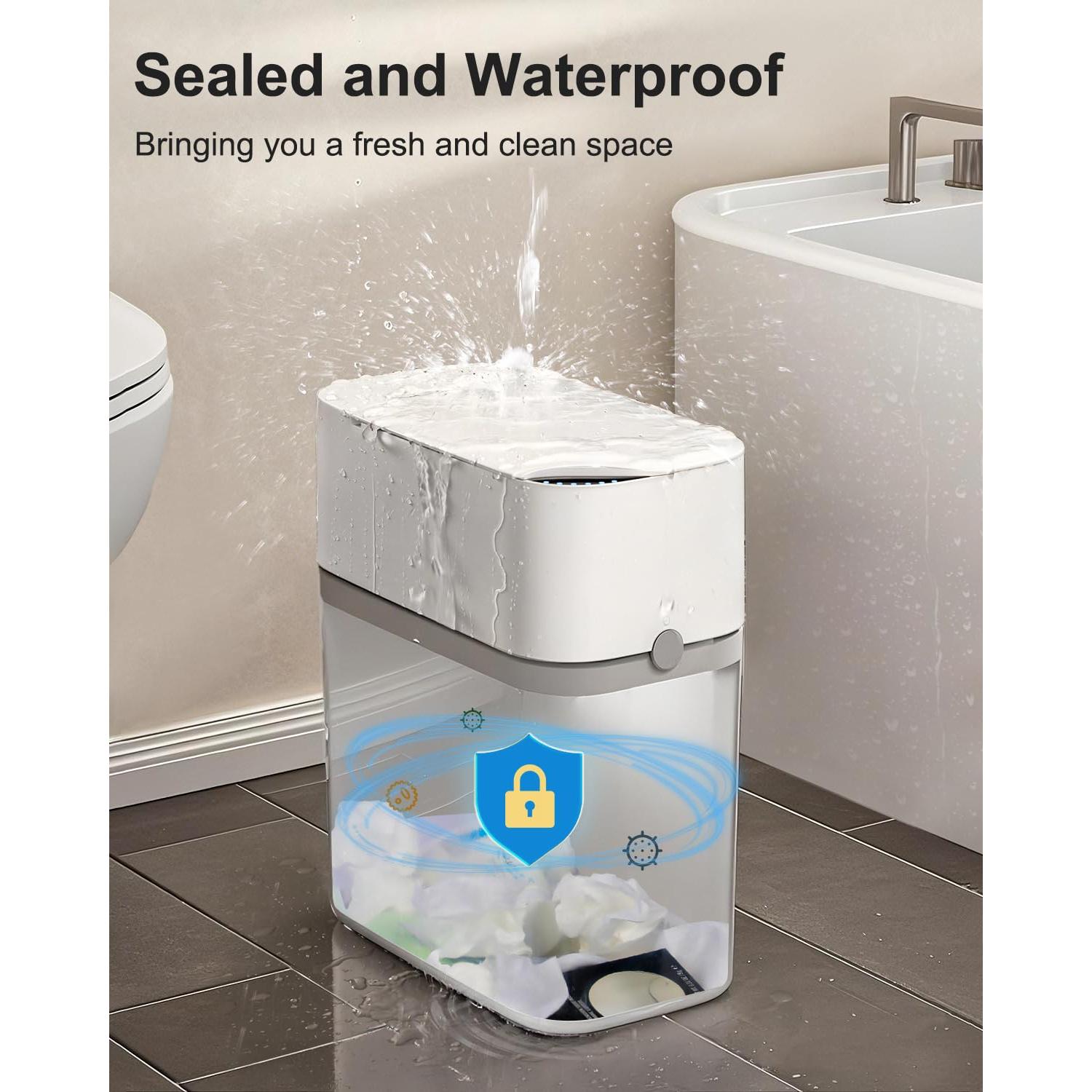 Basurero Automático Sin Contacto CTIME 11.36L Blanco