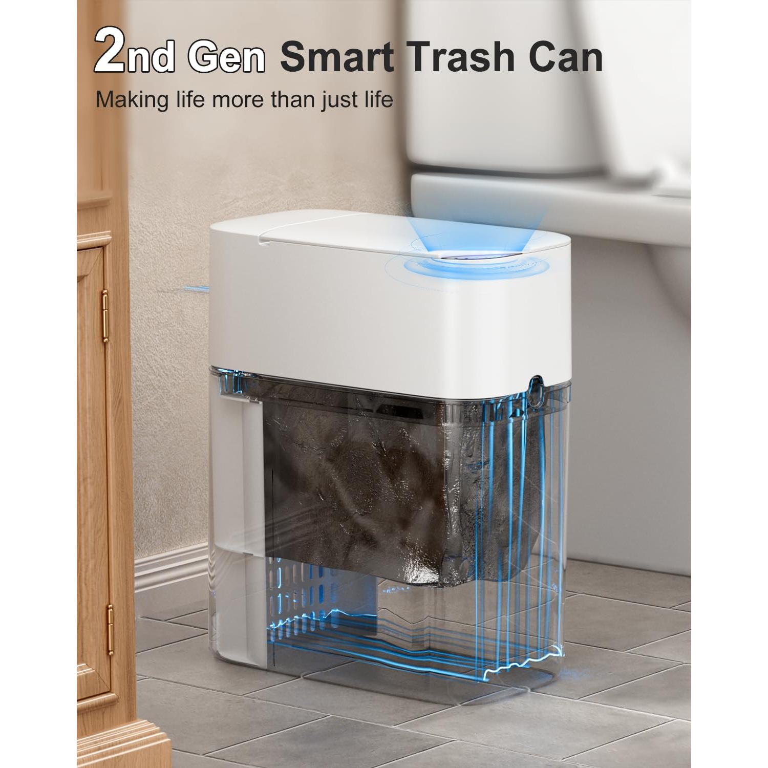 Basurero Automático Sin Contacto CTIME 11.36L Blanco