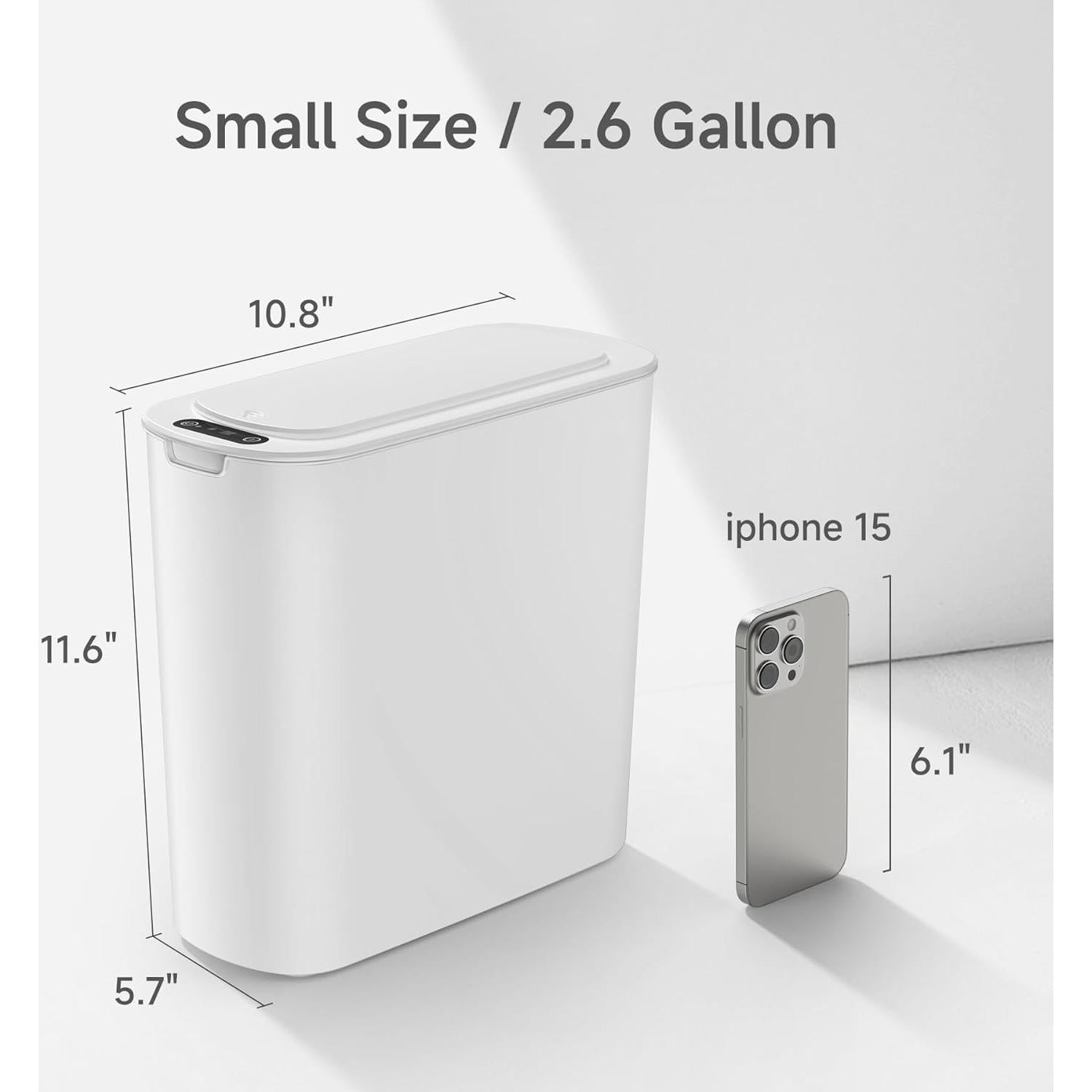 Cubo de Basura Inteligente TIPGO 9.84L Blanco Sin Contacto