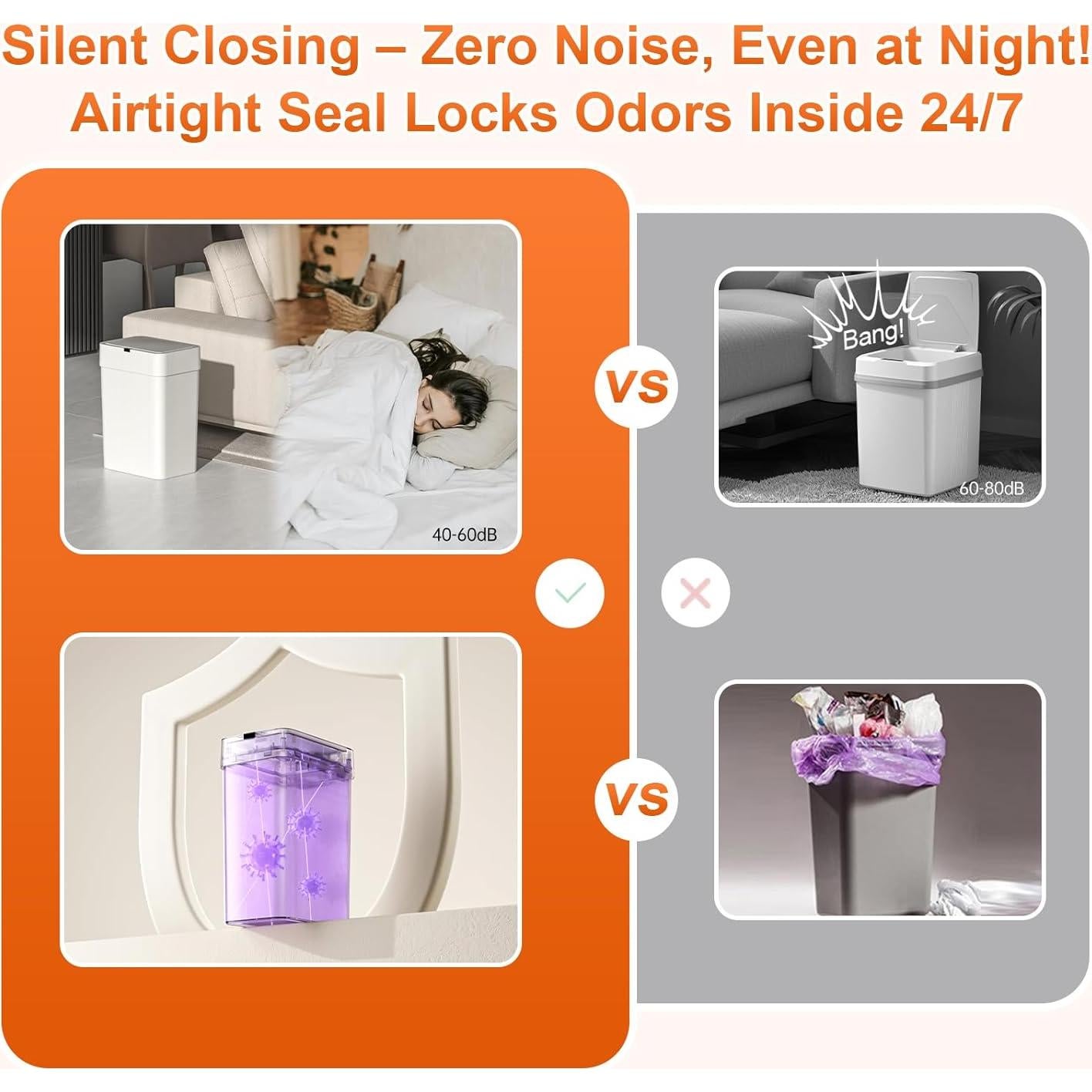 Bote de Basura Automático LYNLOO 15.1L con Sensor IPX5