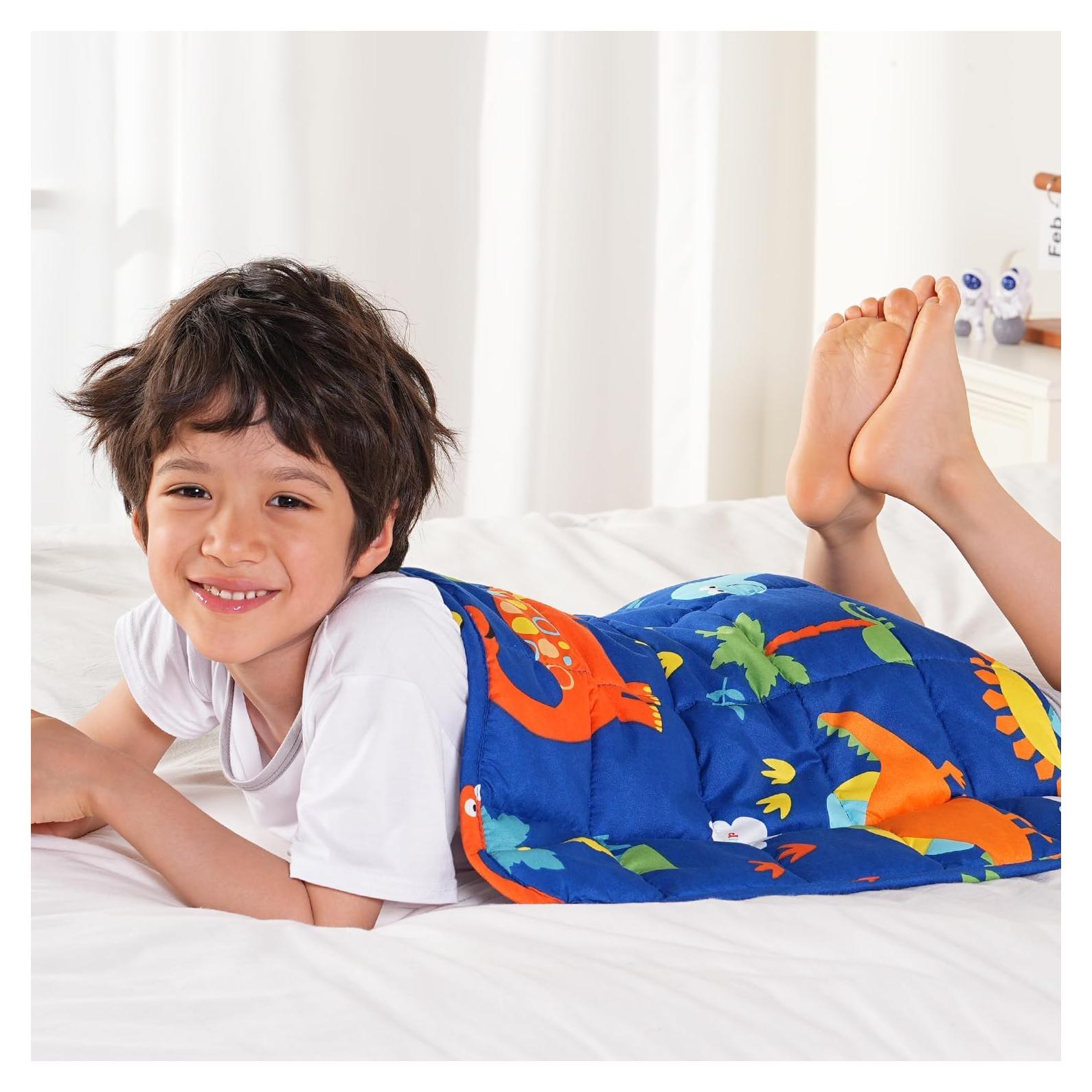 Manta con Peso Sivio Dinosaurio Azul 48x53cm 0.91kg