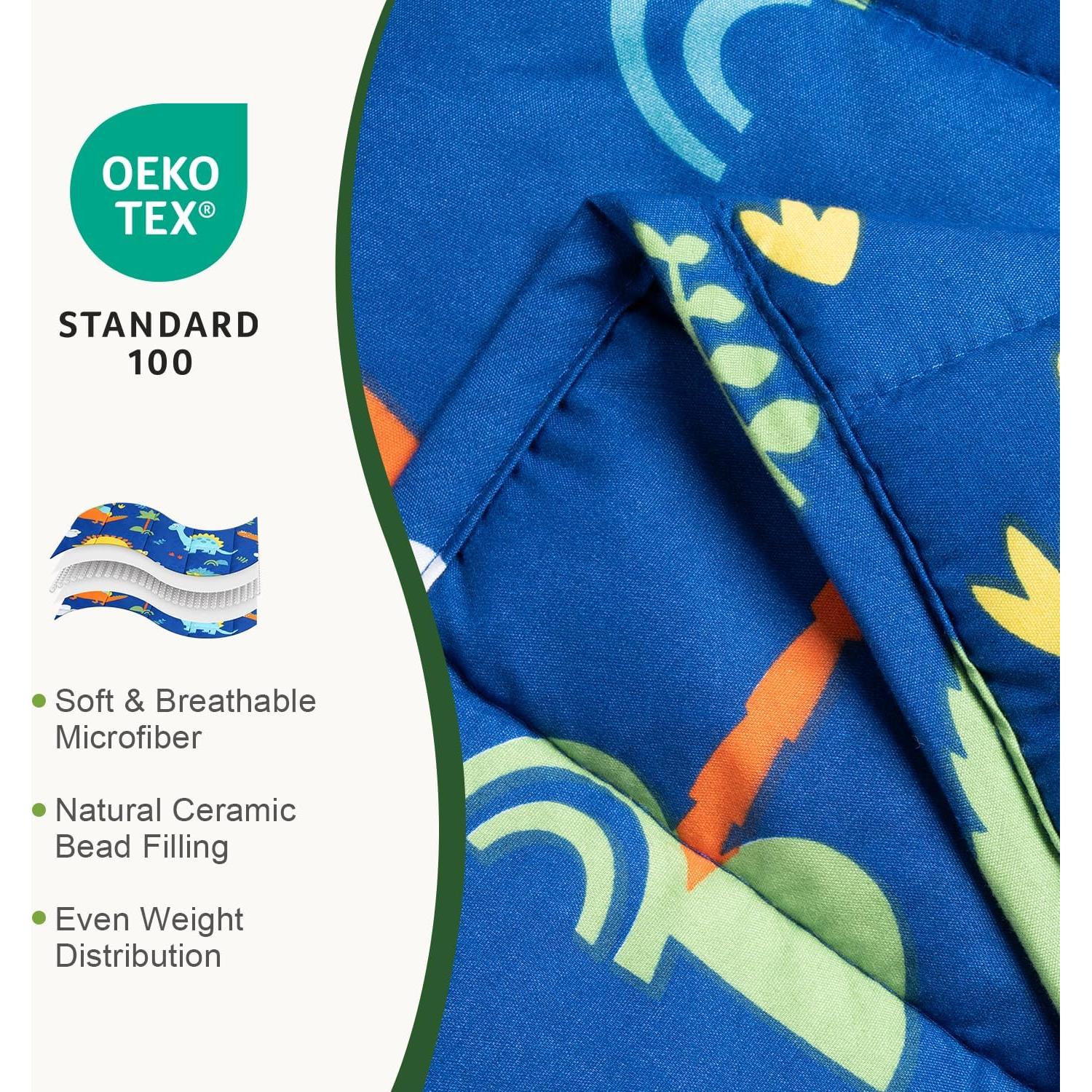 Manta con Peso Sivio Dinosaurio Azul 48x53cm 0.91kg