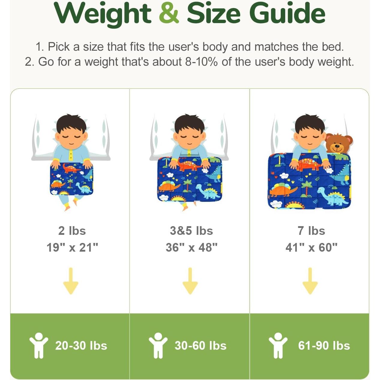 Manta con Peso Sivio Dinosaurio Azul 48x53cm 0.91kg
