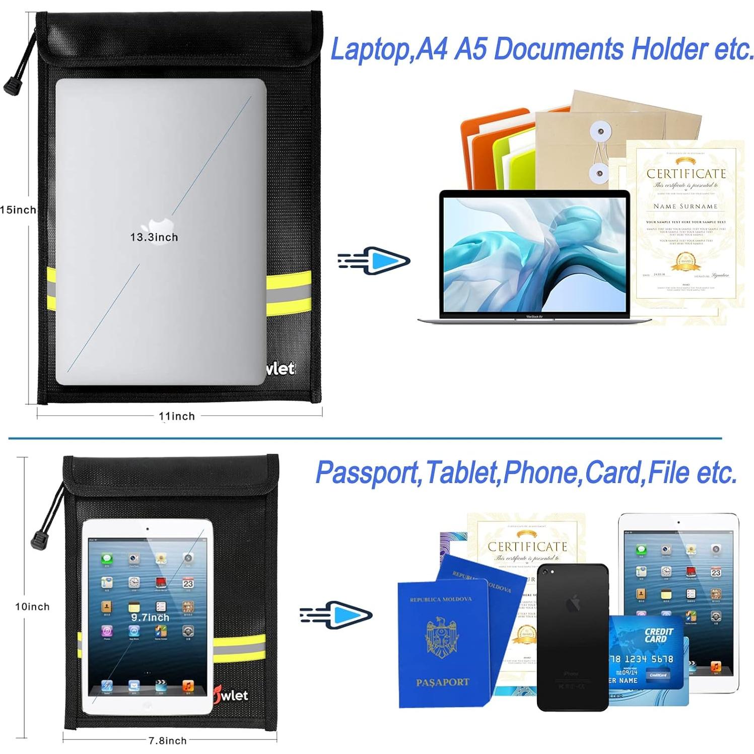 Bolsa de Documentos FunOwlet a Prueba de Fuego y Agua