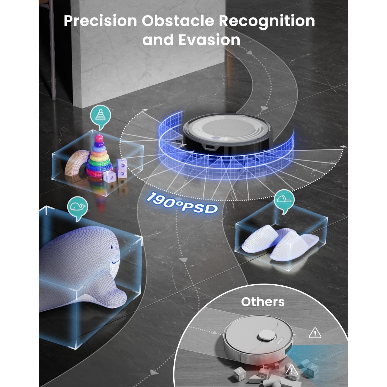 Aspiradora Robot Lefant M310 Ultra con Mopa, 6000Pa Succión