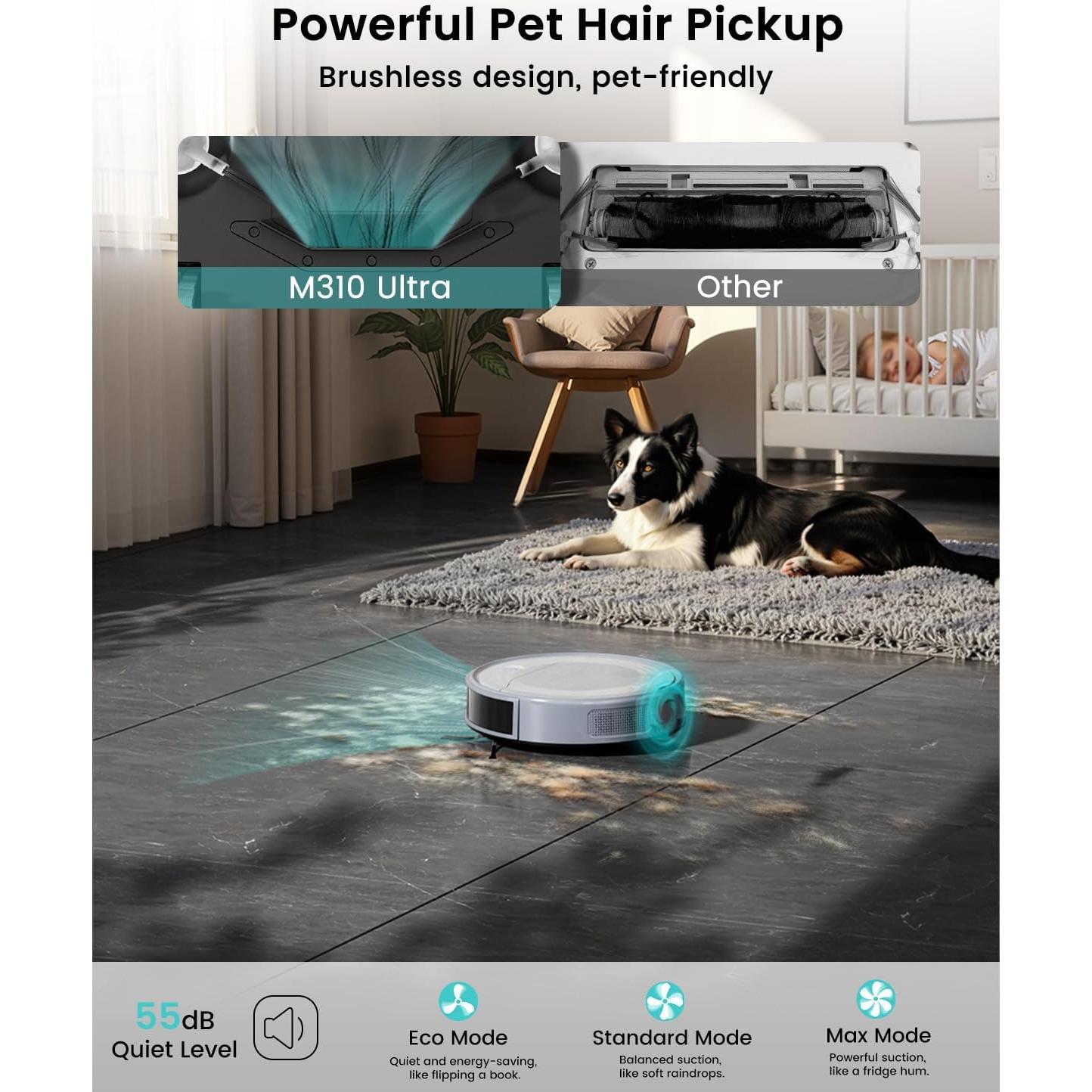 Aspiradora Robot Lefant M310 Ultra con Mopa, 6000Pa Succión