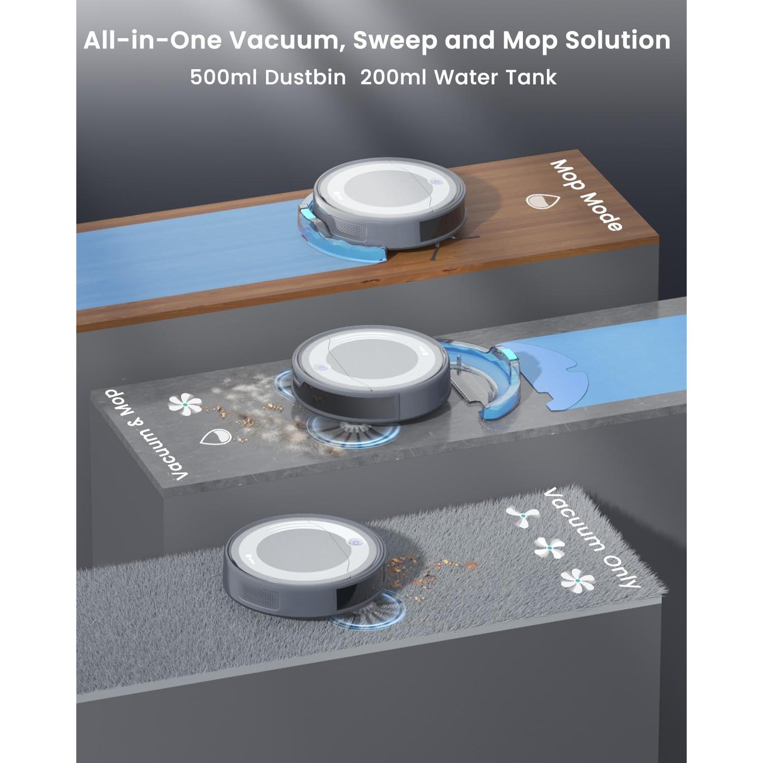 Aspiradora Robot Lefant M310 Ultra con Mopa, 6000Pa Succión