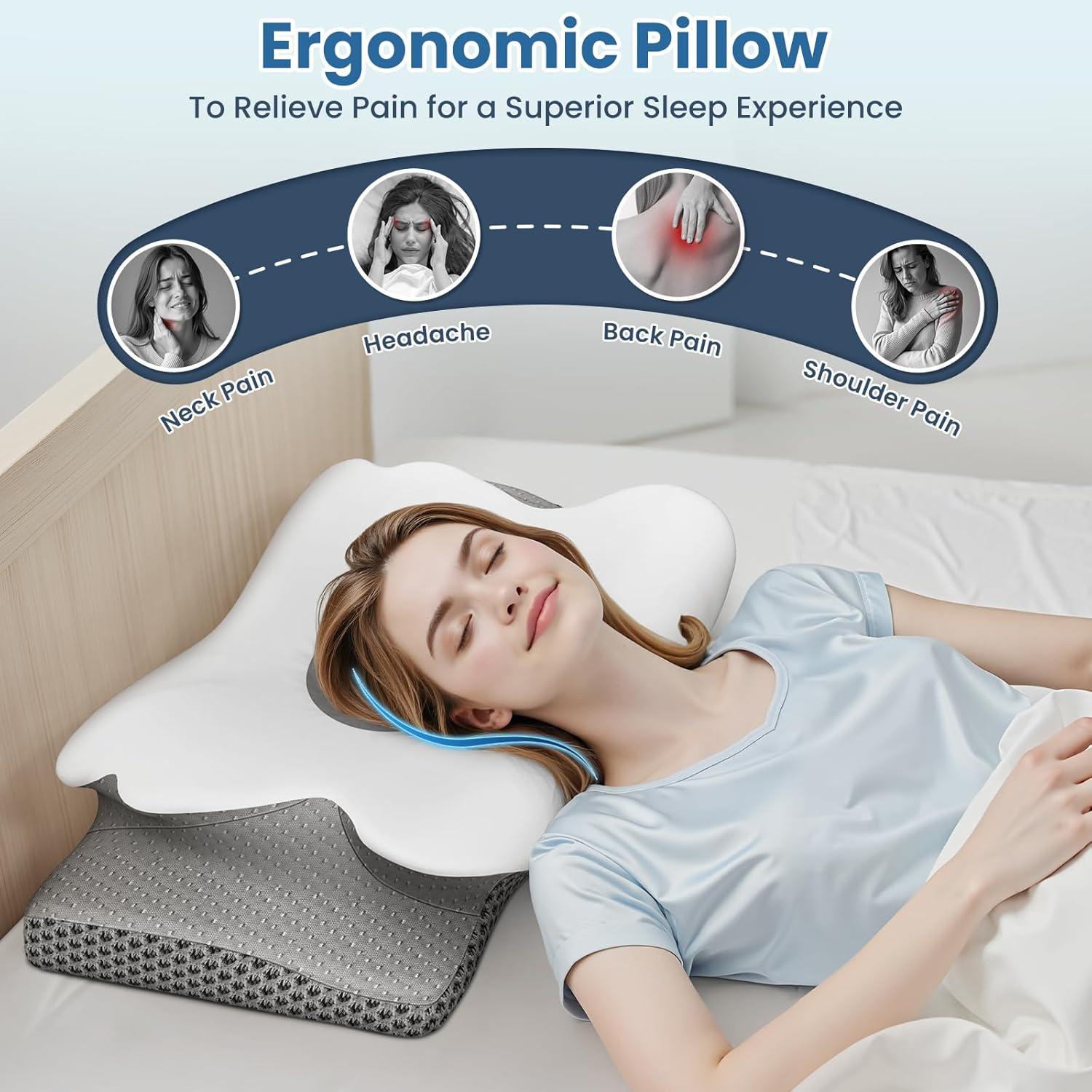 Almohada Cervical Ergonómica TranquilZone Reina Espuma Viscoelástica