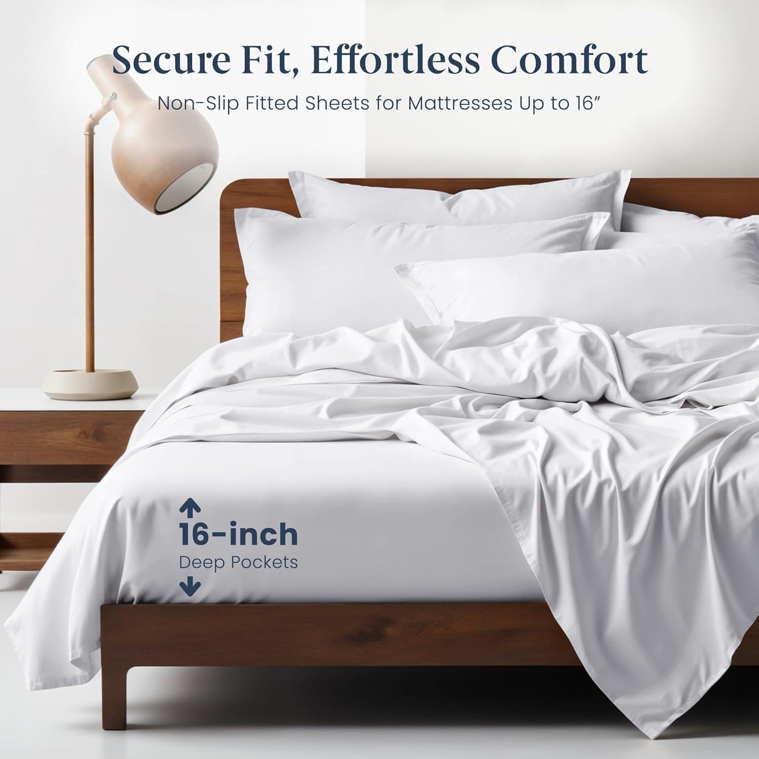 Juego de Sábanas de Viscosa de Bambú Ella Jayne Queen 4 Piezas