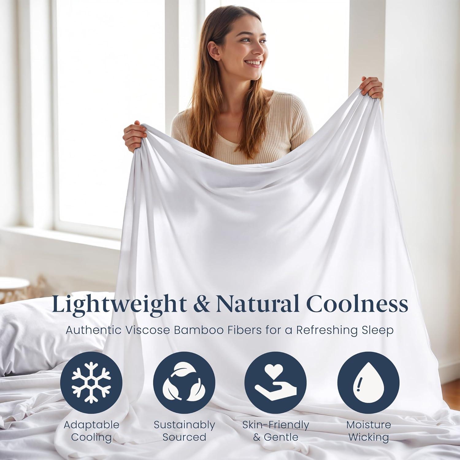 Juego de Sábanas de Viscosa de Bambú Ella Jayne Queen 4 Piezas