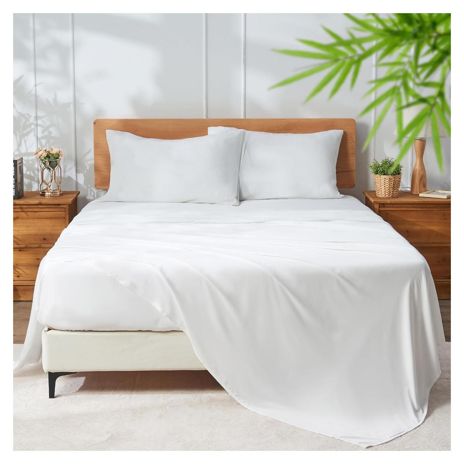 Juego de Sábanas Queen KUSNUG 100% Rayón Bambú 4 Piezas