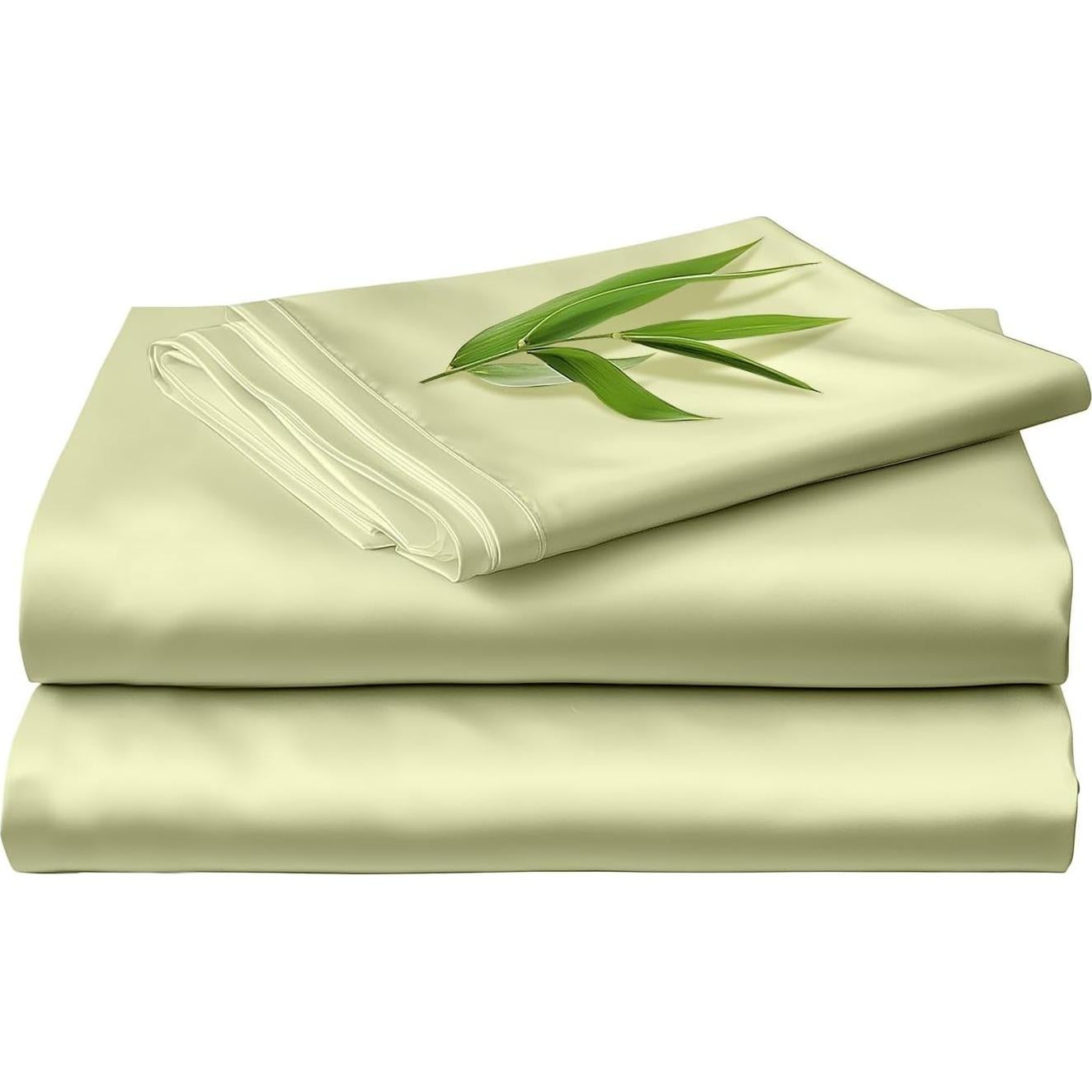 Juego de sábanas Lyralith Reina 4 piezas Viscosa Bambú Verde