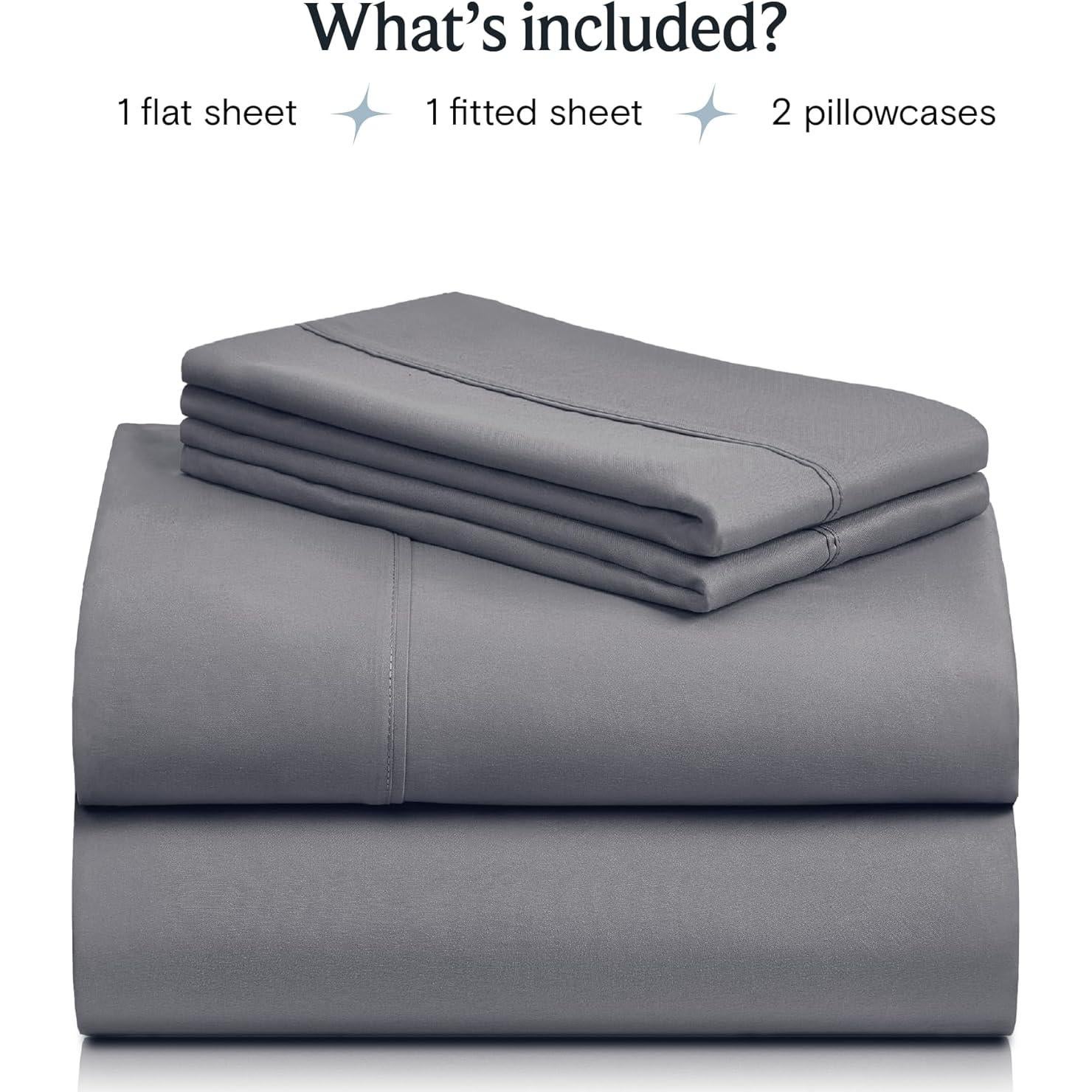 Juego de Sábanas LuxClub 4 Piezas Queen Microfibra Gris Claro