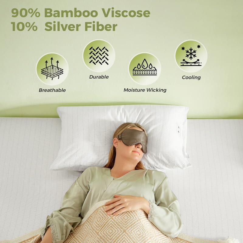 Sábanas Queen VMTIZZ 90% Viscosa Bambú Ajustadas 38.1cm