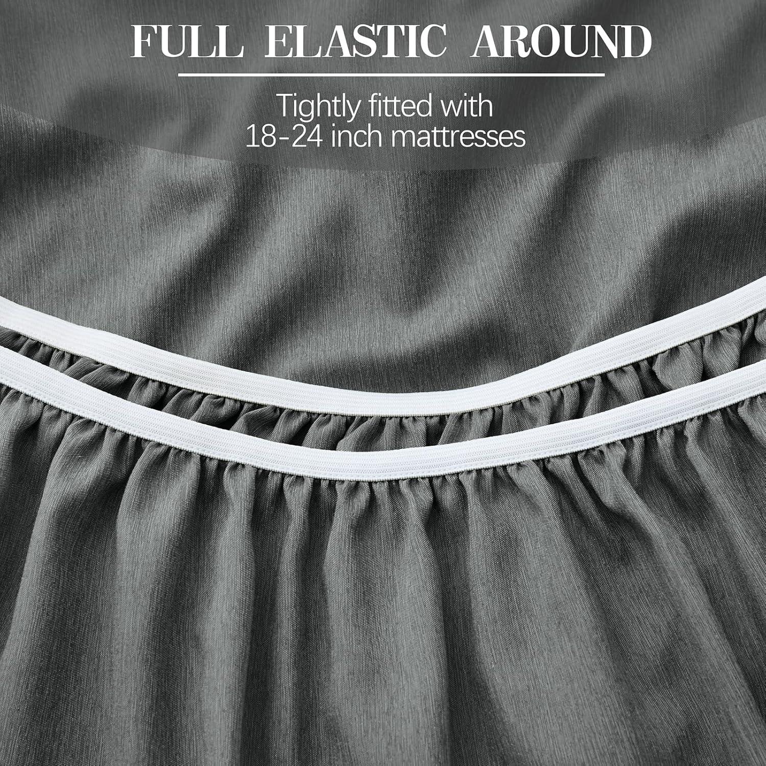 Sábanas Queen VACVELT 4 Piezas Rayón Bambú 70% Gris Oscuro