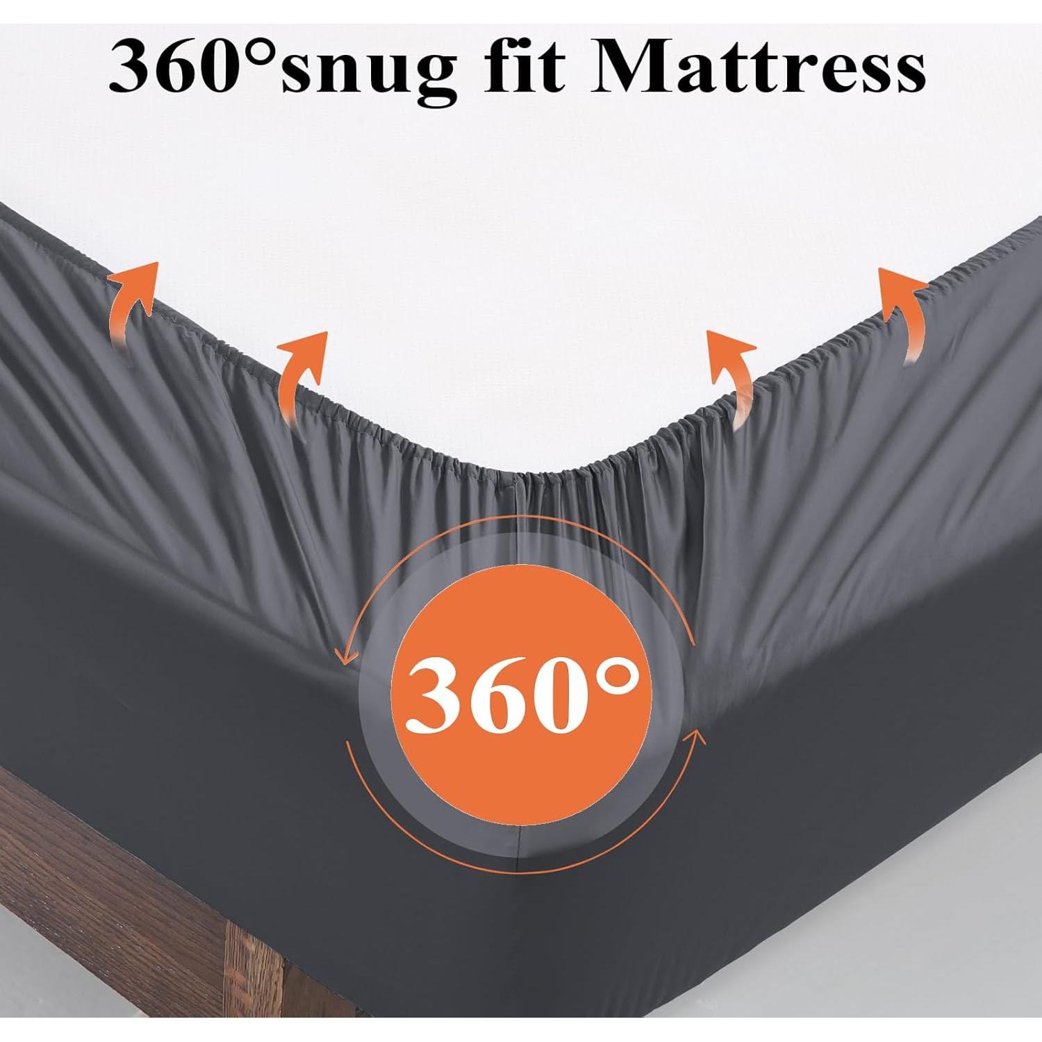 Sábana Ajustable Reina Shunjie.Home 400 Hilos Viscosa Bambú 40cm