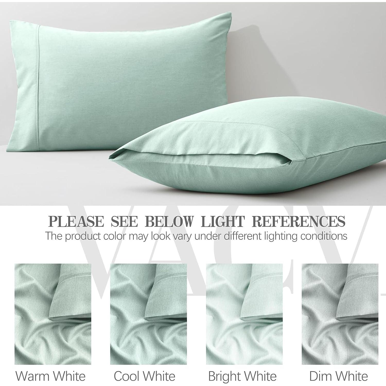 Juego de Sábanas Queen VACVELT 4 Piezas Rayón Bambú Aqua