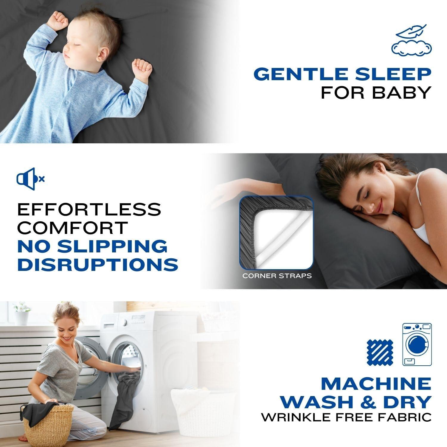 Juego de Sábanas Dreamcare Reina Microfibra 4 Piezas Gris