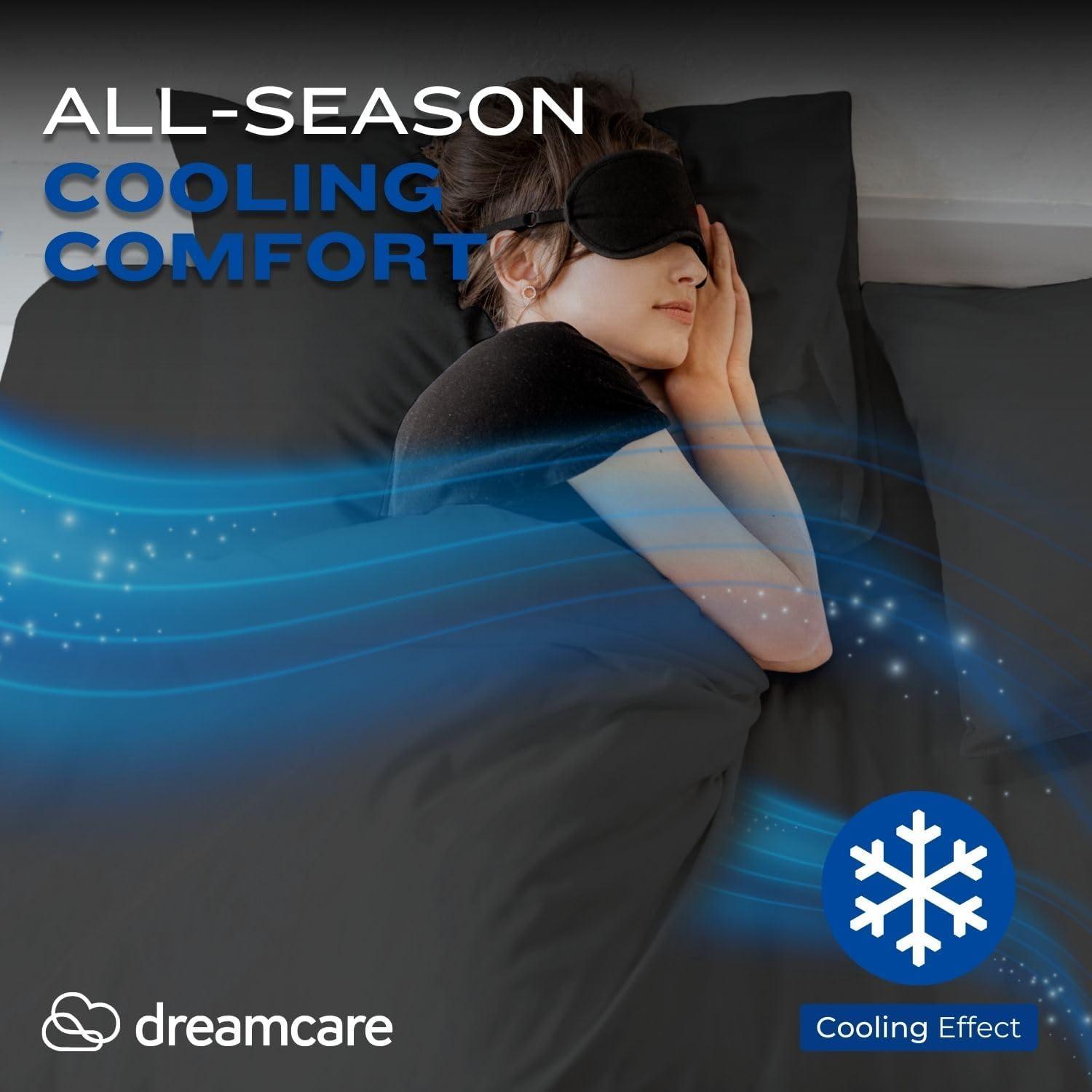 Juego de Sábanas Dreamcare Reina Microfibra 4 Piezas Gris