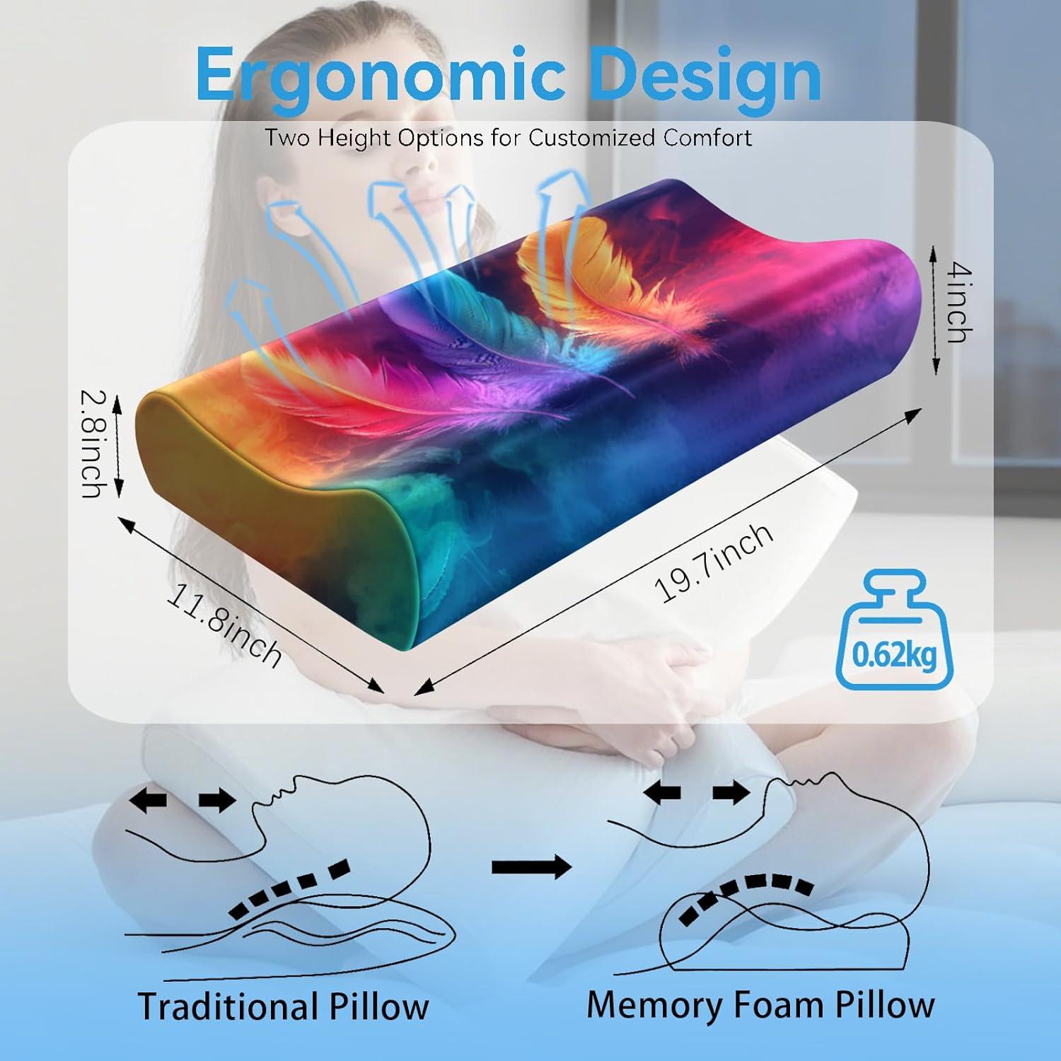 Almohada Cervical Quelindra Espuma Viscoelástica Ajustable 35x25cm