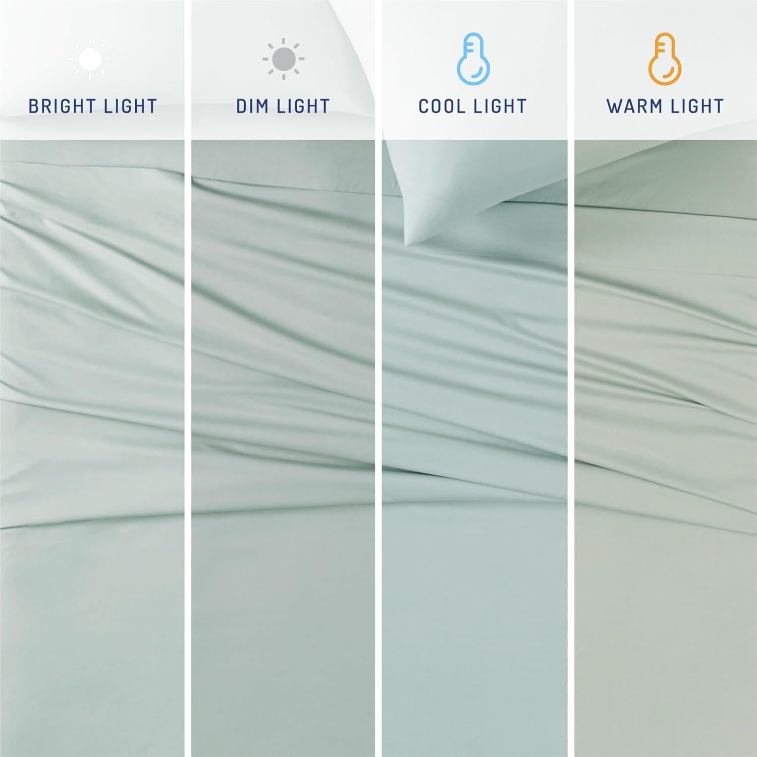 Juego de Sábanas Queen Grados de Comodidad Coolmax Aqua 4 Piezas