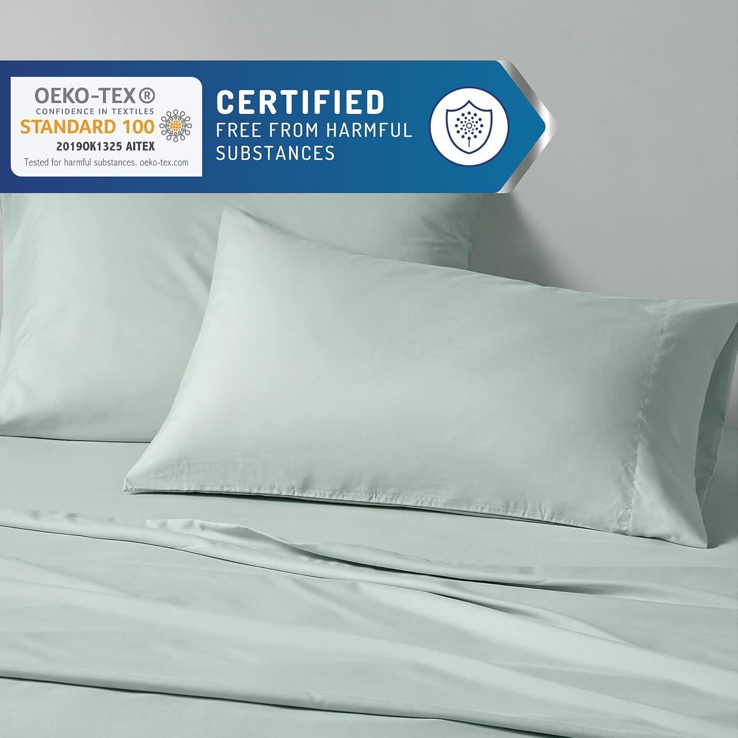 Juego de Sábanas Queen Grados de Comodidad Coolmax Aqua 4 Piezas