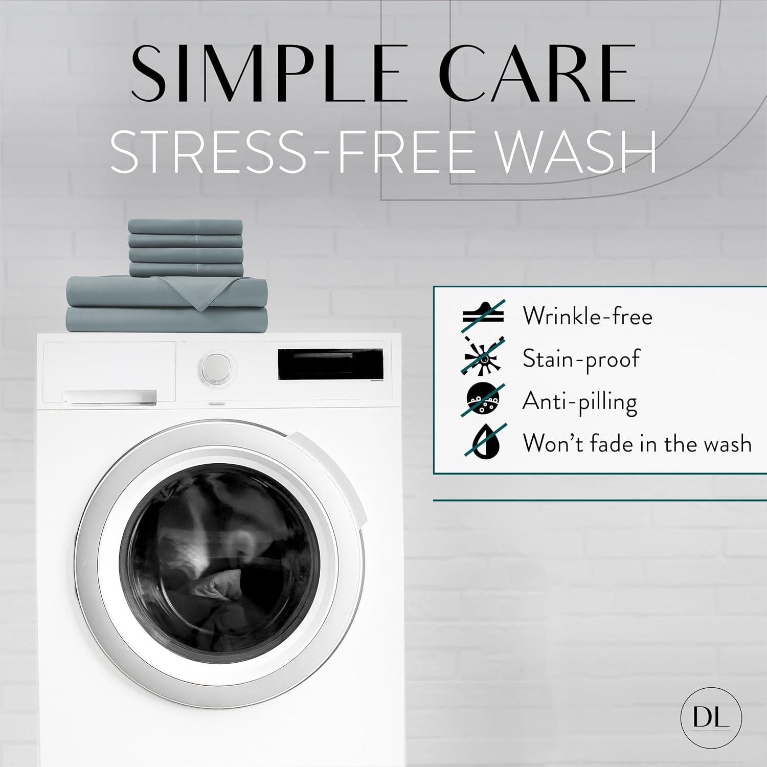 Juego de Sábanas Queen Danjor Linens 6 Piezas Microfibra Azul