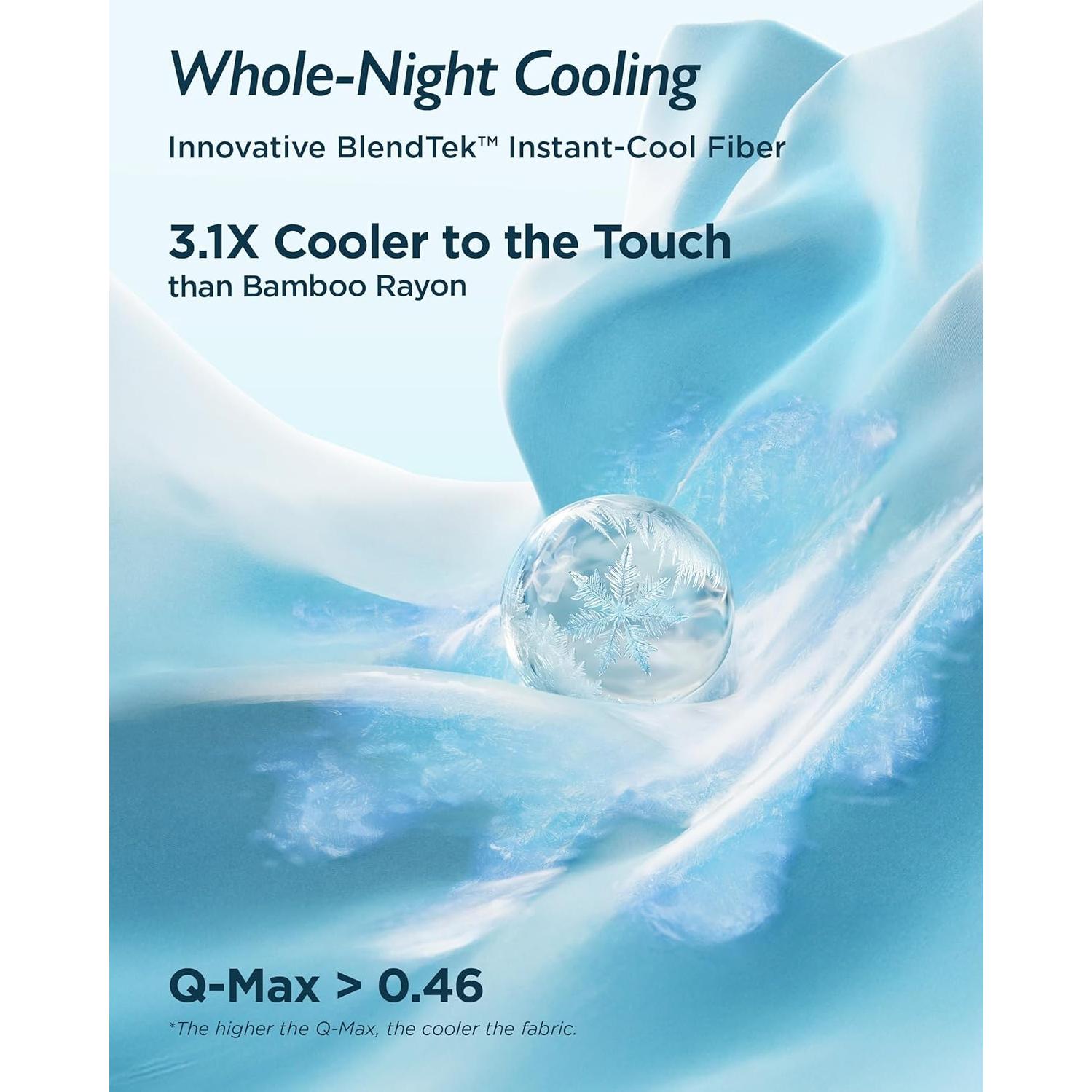 Juego de Sábanas Refrigerantes Queen Breescape Gris Brumoso