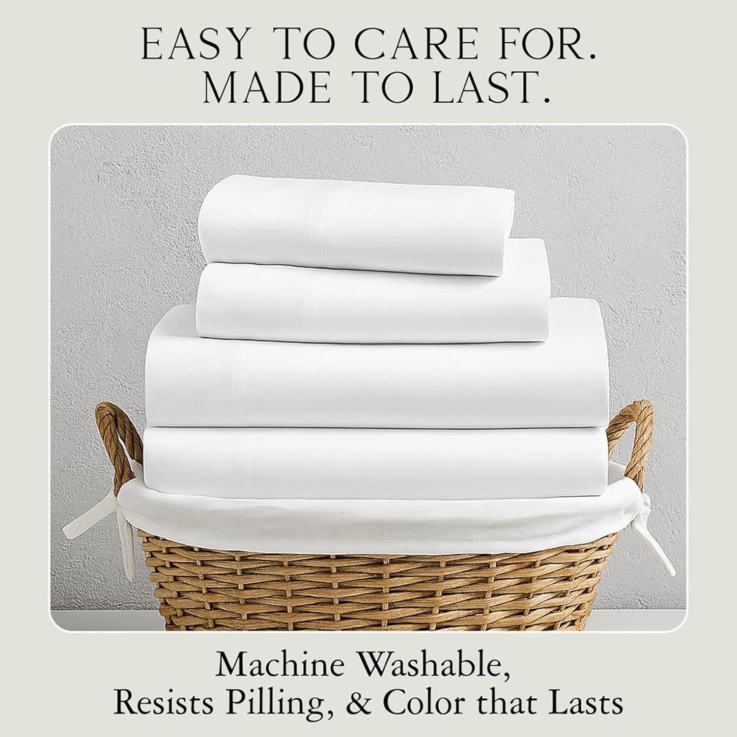 Juego de Sábanas de Viscosa de Bambú Karissa Mae Reina 300 Hilos