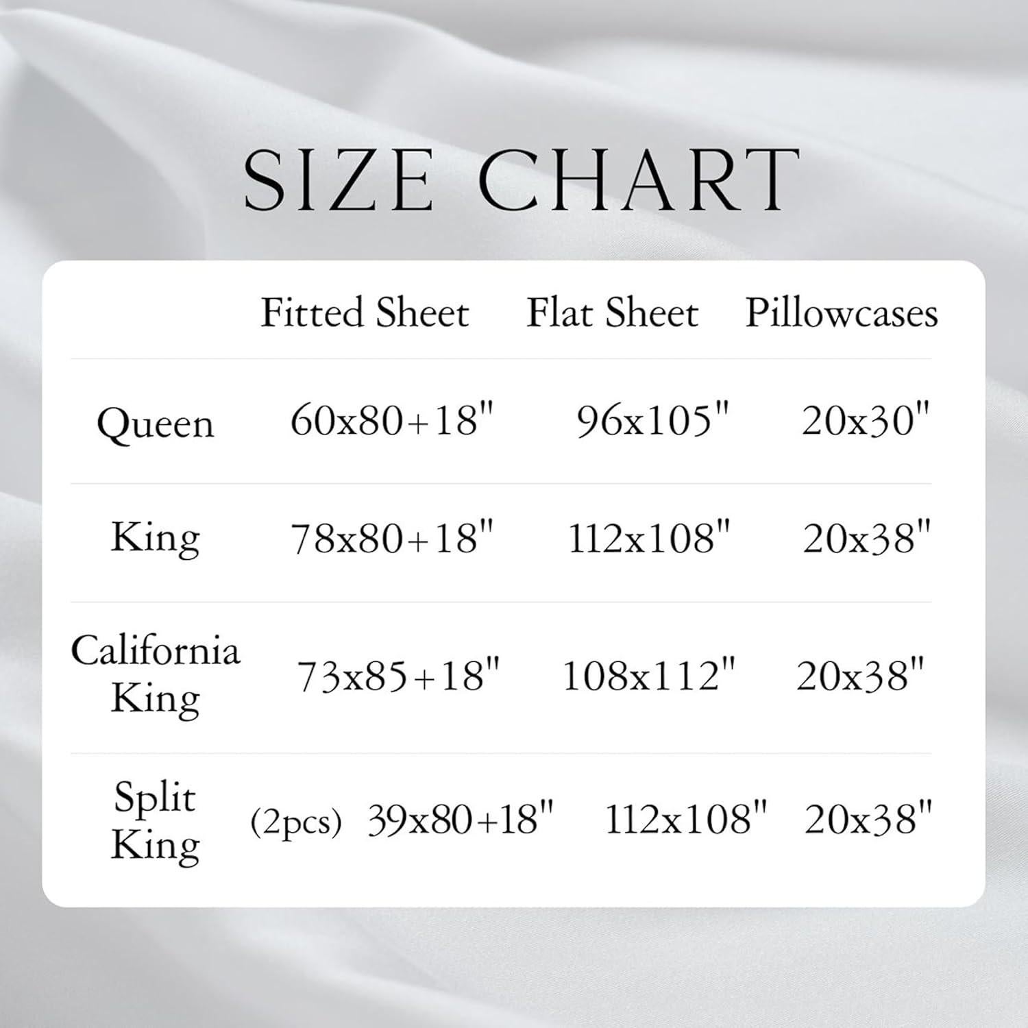 Juego de Sábanas de Viscosa de Bambú Karissa Mae Reina 300 Hilos