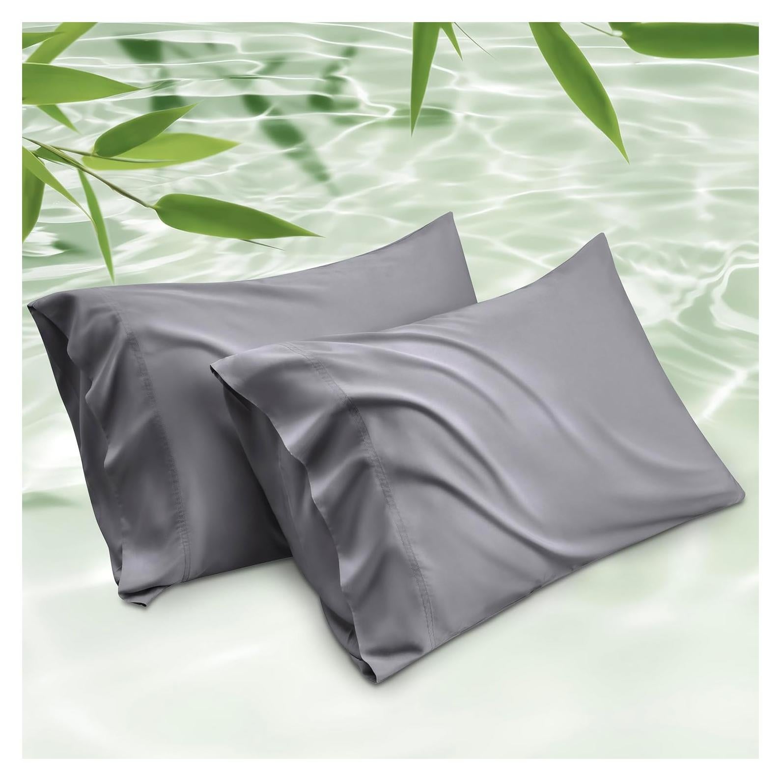 Juego de 2 Fundas de Almohada Refrigerantes Bedsure Queen Gris