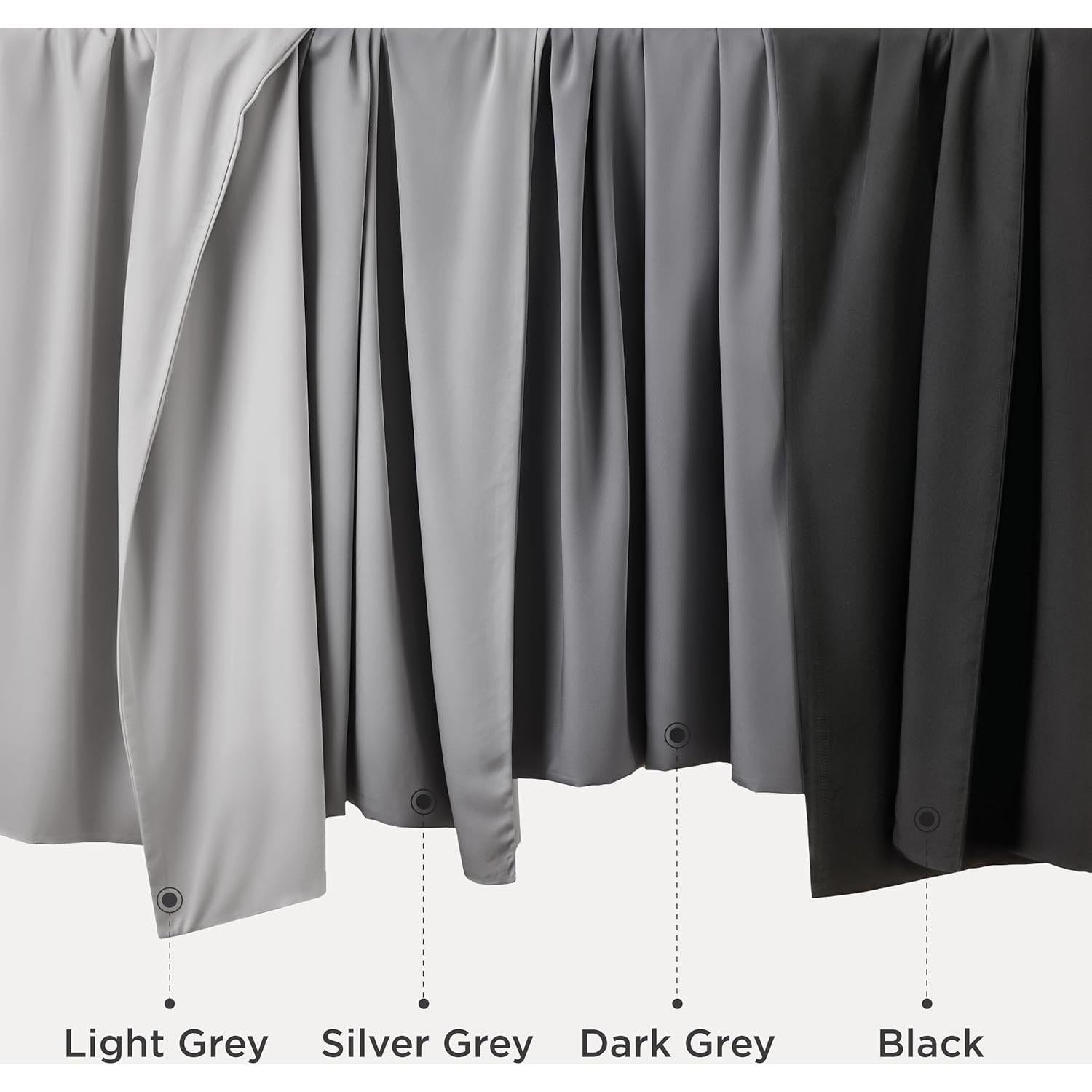 Juego de 2 Fundas de Almohada Refrigerantes Bedsure Queen Gris