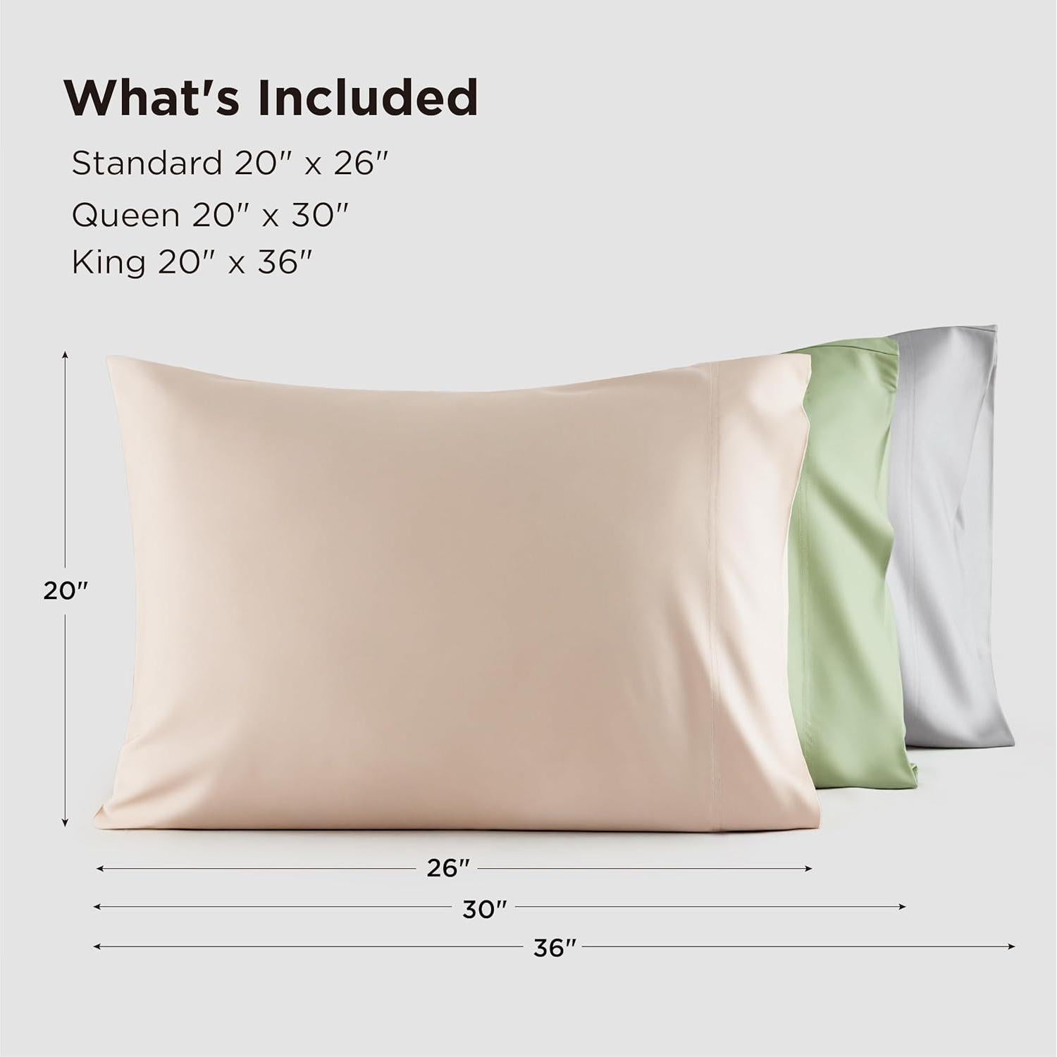 Juego de 2 Fundas de Almohada Refrigerantes Bedsure Queen Gris