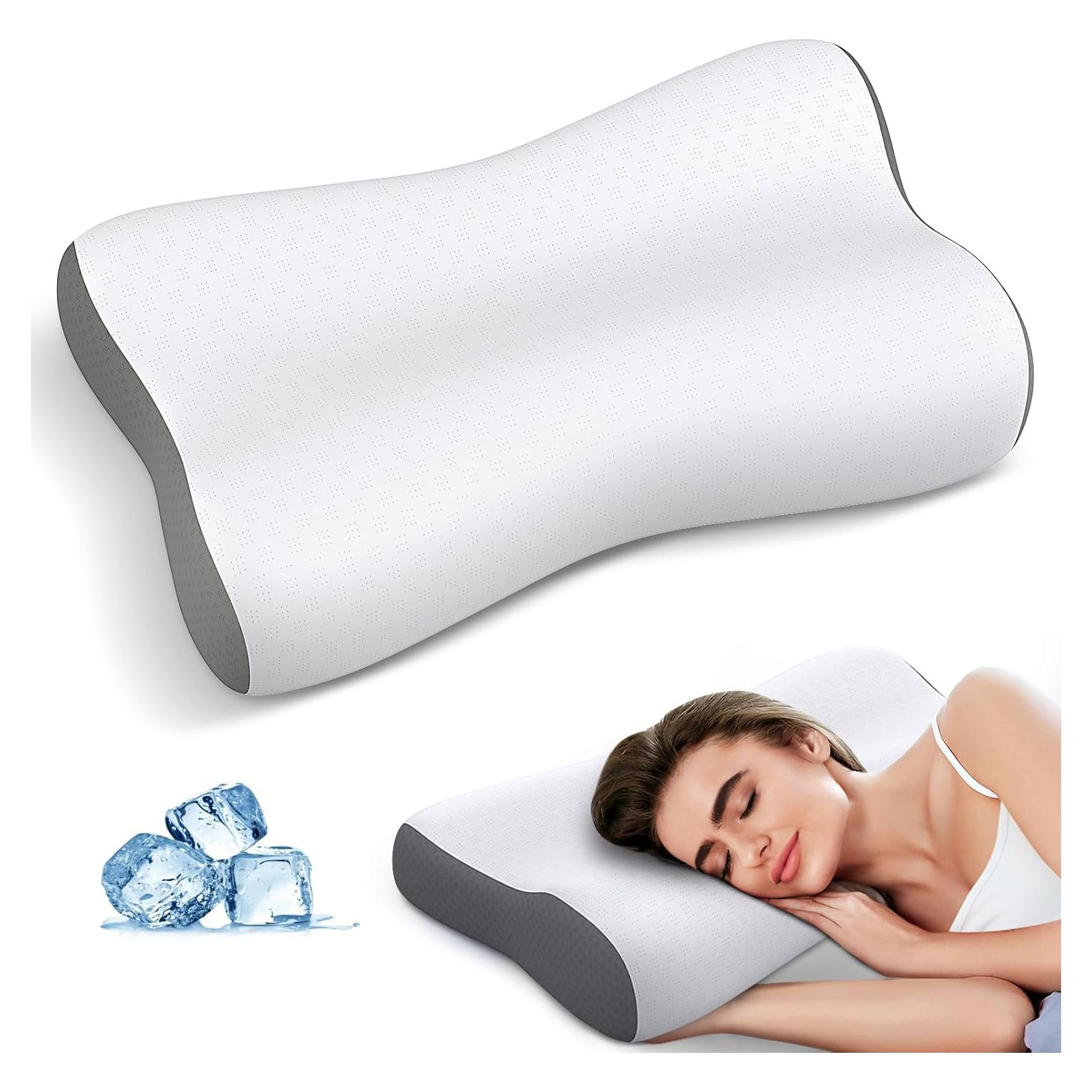 Almohada Cervical Polovo Espuma con Memoria 64x38cm Enfriadora