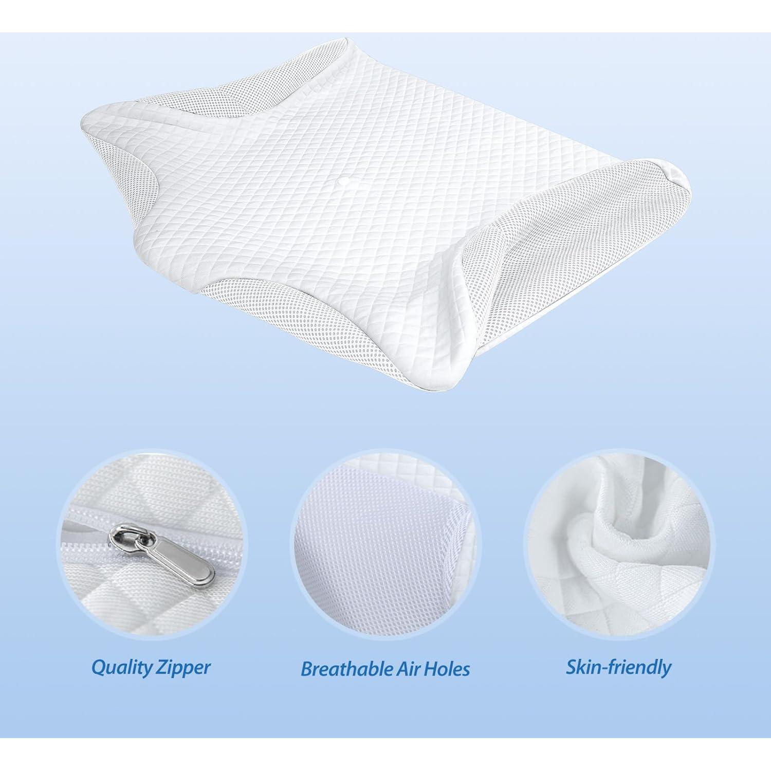 Funda de Almohada Cervical HOMCA - Espuma Viscoelástica Hipoalergénica